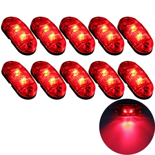 Krtopo 30X 2 Luces LED de Marcador Lateral 12 / 24V Trailer luz Lateral de Advertencia Luz Amarilla/Blanco/Rosa para Camión RV Caravan (Rosa+Amarilla+Blanco)