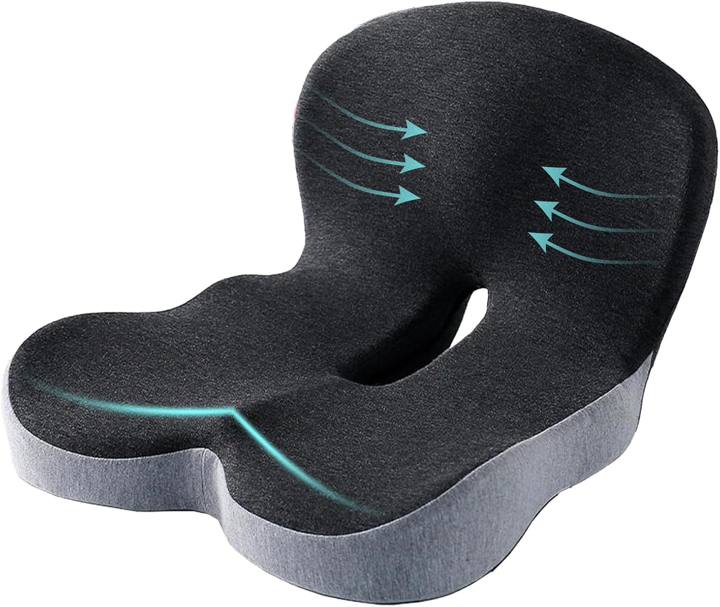 SICOUSOK Cojín de asiento de espuma viscoelástica para conductor de camión, silla de oficina, cojín de silla de casa, cojín antideslizante para asiento de coche, cojines ergonómicos para trabajadores