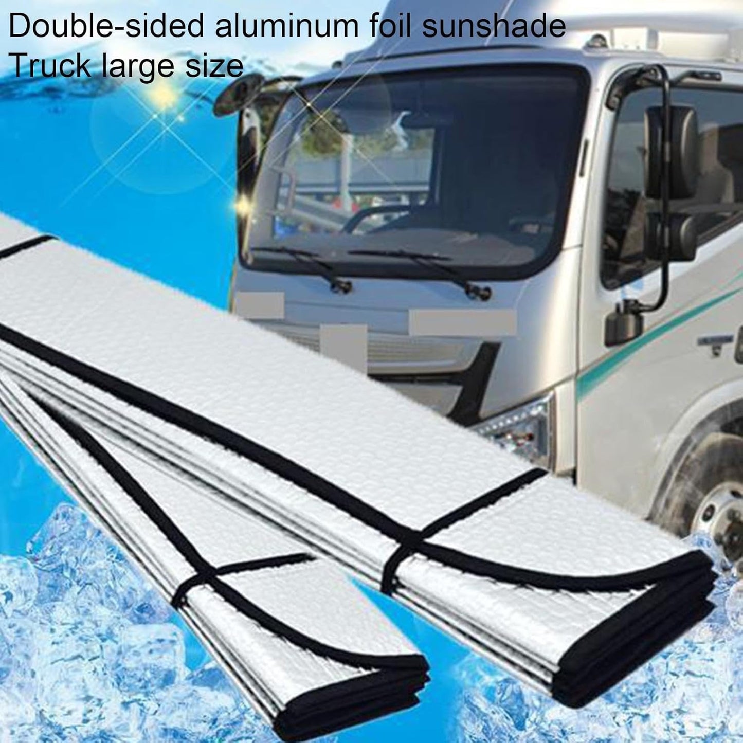 Parasol Plegable Solar para Parabrisas Delantero accidentado y coche, 220x80 Cm
