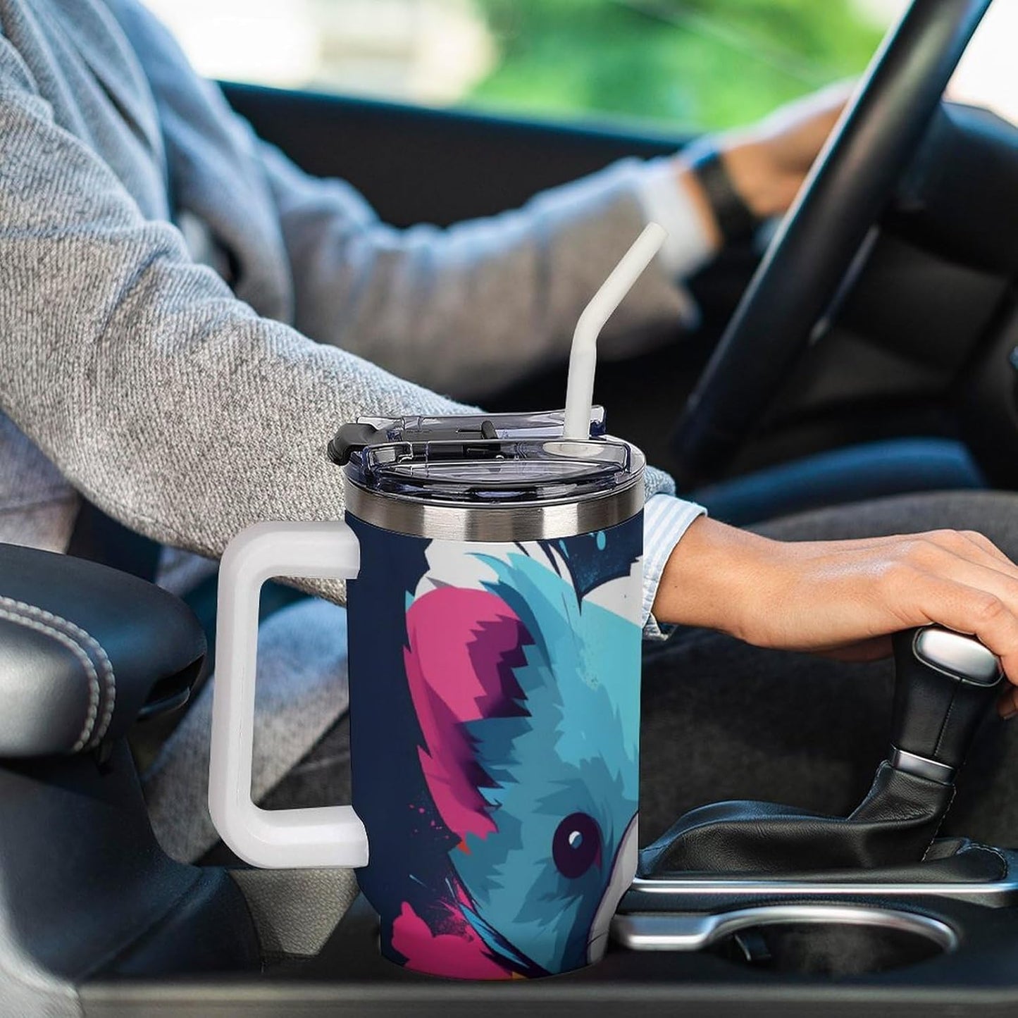 Gattino Termo De Café Para Llevar - Diseño Aislante Con Tapadera A Prueba De Fugas - Ideal Para Mantener Bebidas Calientes 40oz