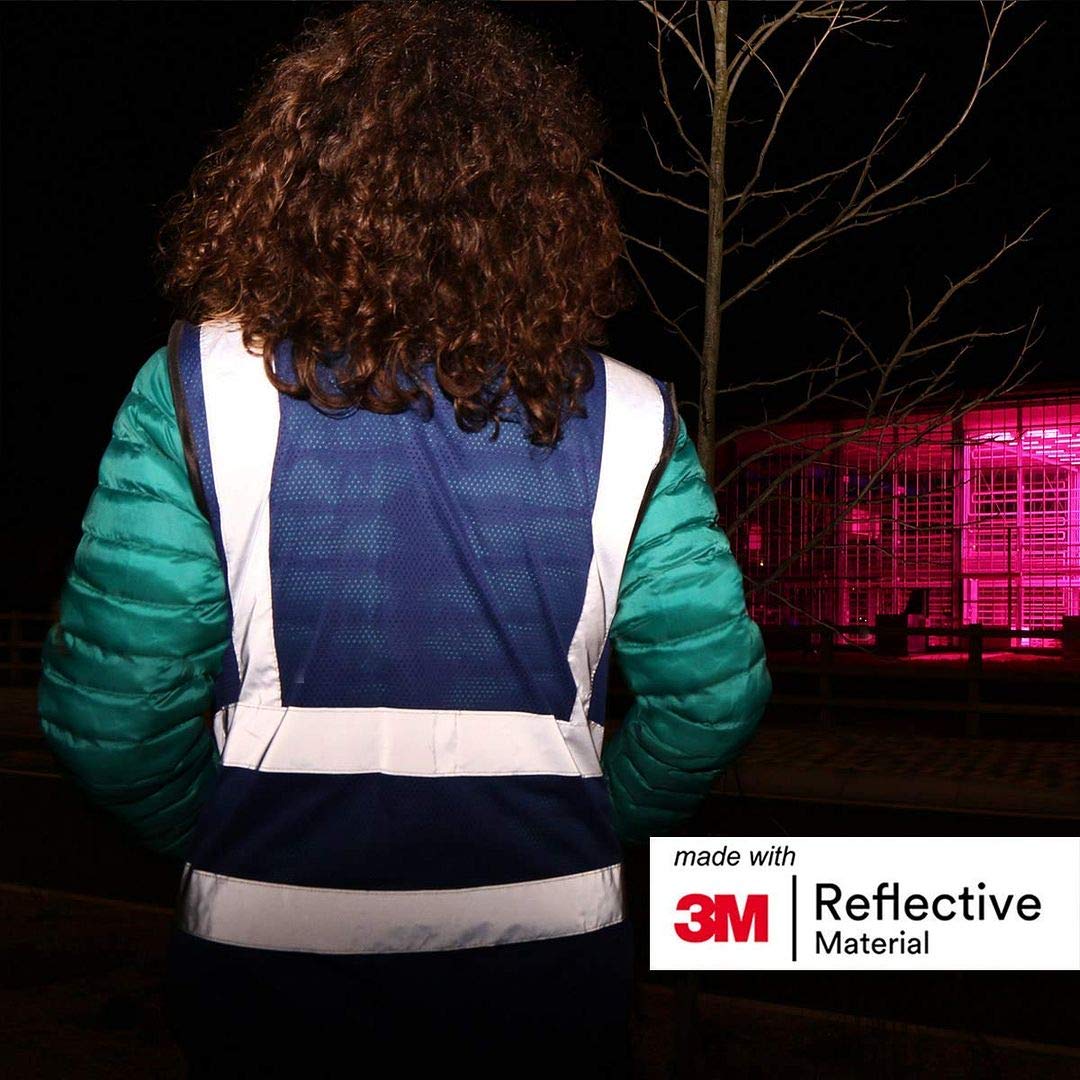 Salzmann Chaleco de Seguridad - Chaleco de Trabajo Multibolsillos - Hecho con cinta reflectante 3M