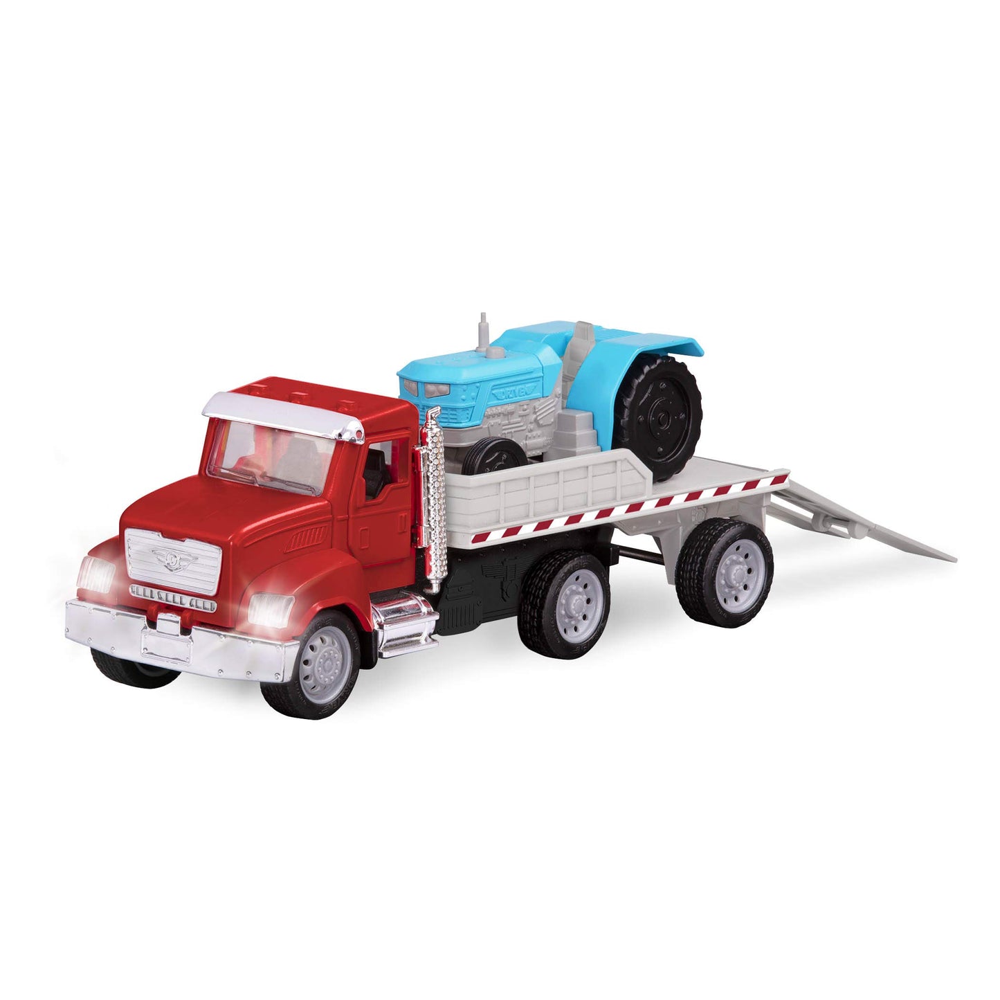 B. Driven by Battat Vehículo de Plataforma de Granja con Luces y Sonidos, Partes Móviles, Modelo Micro Flatbed Truck
