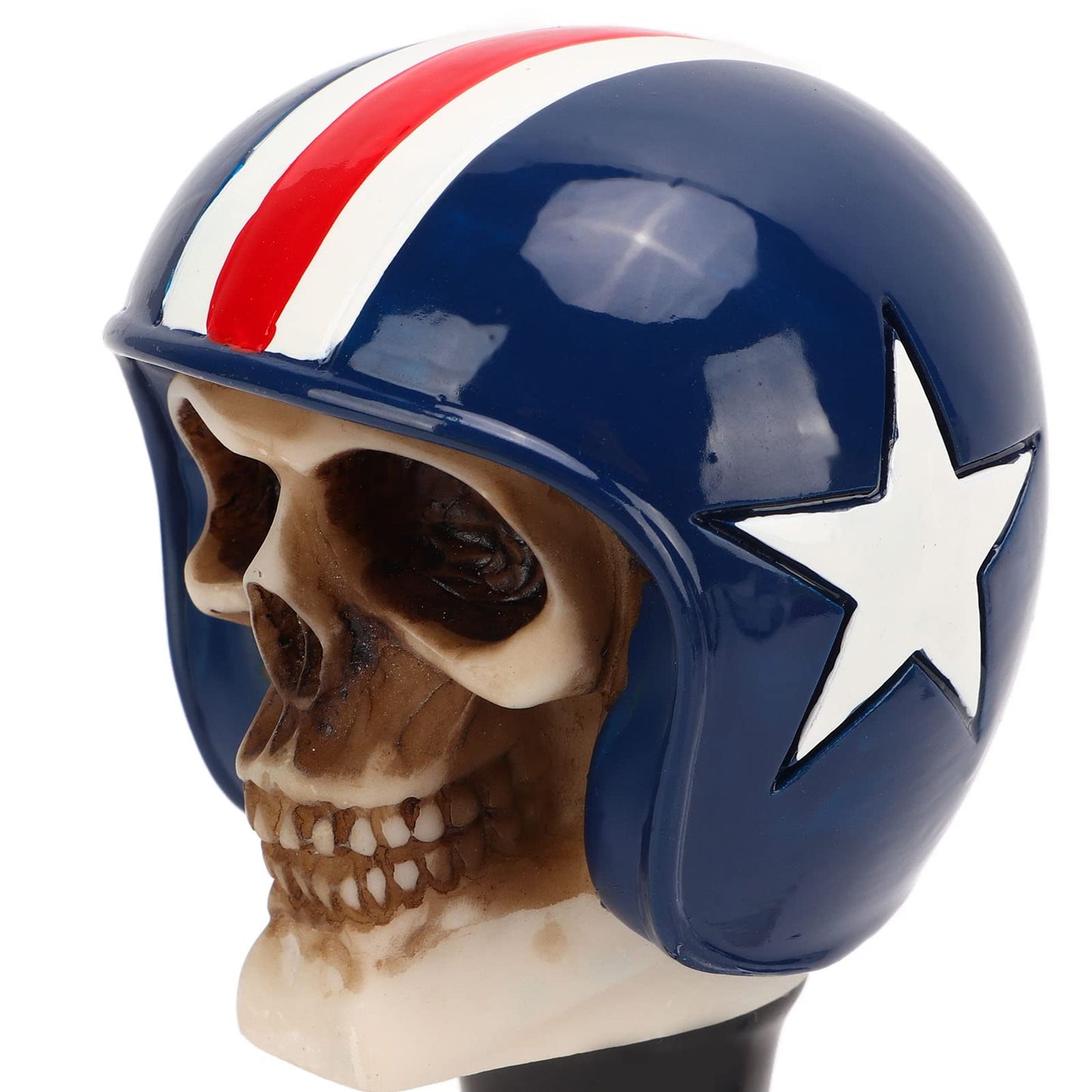 Rueda Giratoria para Volante de Calavera, Perilla Giratoria para Volante de 3 Cm, Rueda Giratoria con Forma de Calavera para Coches, Camiones, Tractores y Barcos (Rojo)