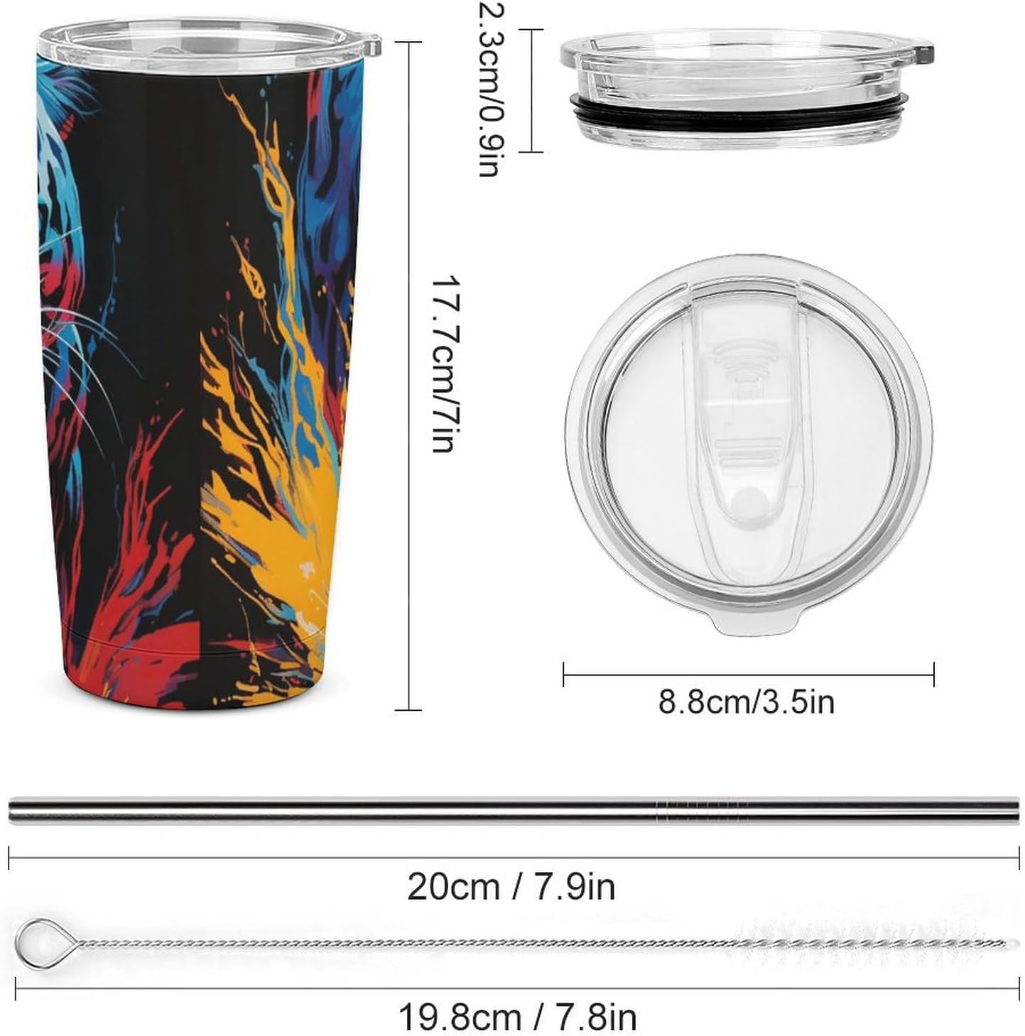 Camion grande Vaso Térmico Aislante - Ideal Para Café Y Bebidas Calientes - Termo Con Tapadera Segura Y Diseño Duradero 20oz