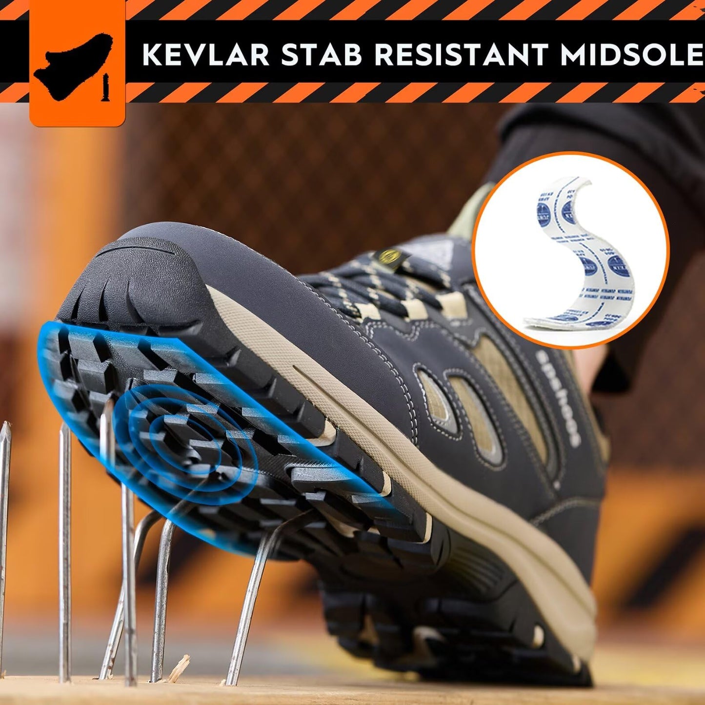 Zapatos de Seguridad para Hombre Mujer S1P ESD Zapatillas Trabajo Comodos Calzado de Seguridad Ligero con Punta de Acero