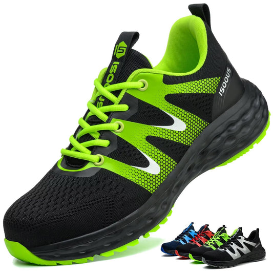 Zapatos de Seguridad para Hombre Mujer Ligero Zapatillas Trabajo Comodo Calzado de Seguridad con Punta de Acero Antideslizantes