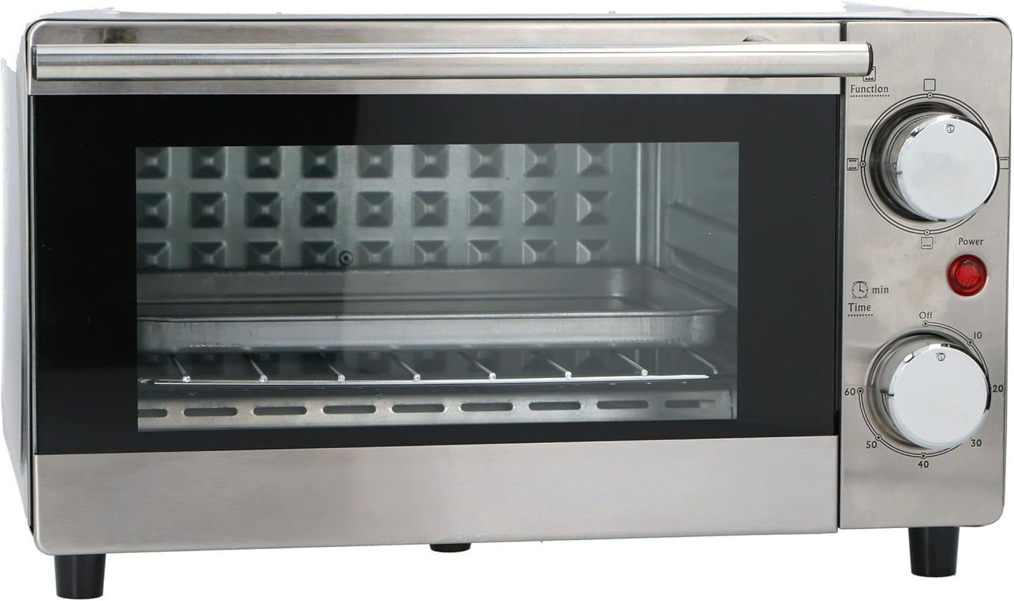 All Ride Horno - Horno de 24 v Camion - Mini Horno para Viajes en Camión o Caravana - 300 Vatios - 9 Litros - Acero Inoxidable