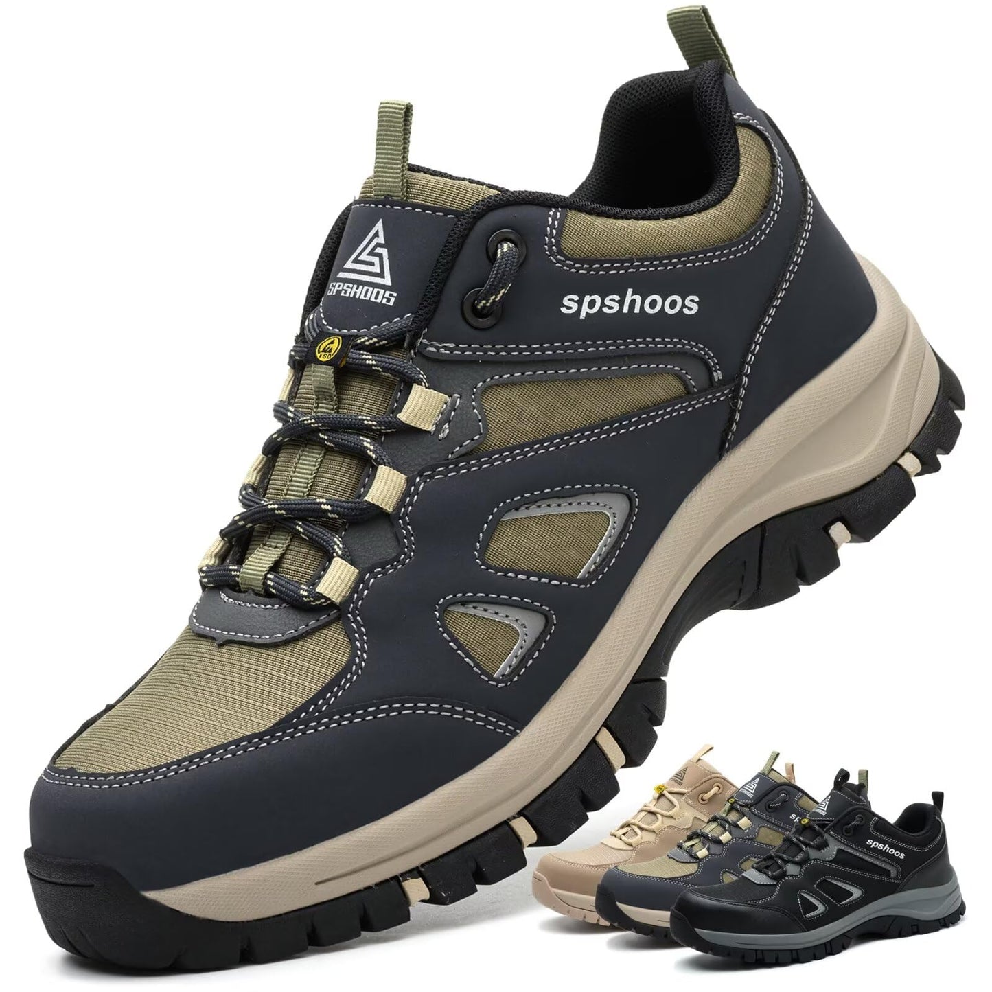 Zapatos de Seguridad para Hombre Mujer S1P ESD Zapatillas Trabajo Comodos Calzado de Seguridad Ligero con Punta de Acero