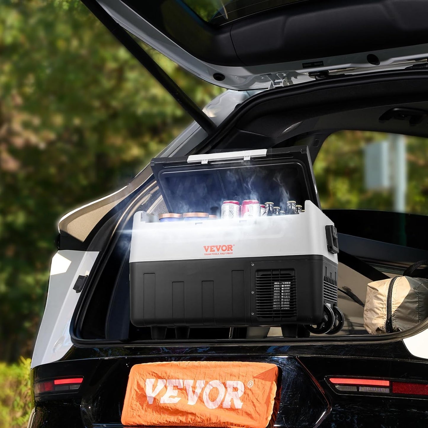 VEVOR Nevera Eléctrica Portátil de 35 L Nevera Portátil para Coche 12/24 V CC 100-240 V CA Nevera de Una Zona para Coche 0,6 kW.h -20 °C a 10 °C Congelador Ajustable para Camión Barco Camping