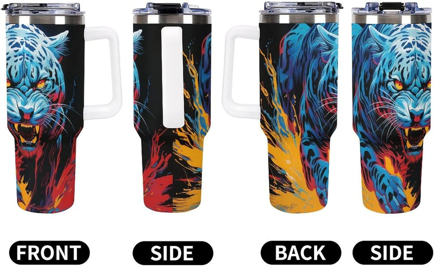 Gattino Termo De Café Para Llevar - Diseño Aislante Con Tapadera A Prueba De Fugas - Ideal Para Mantener Bebidas Calientes 40oz