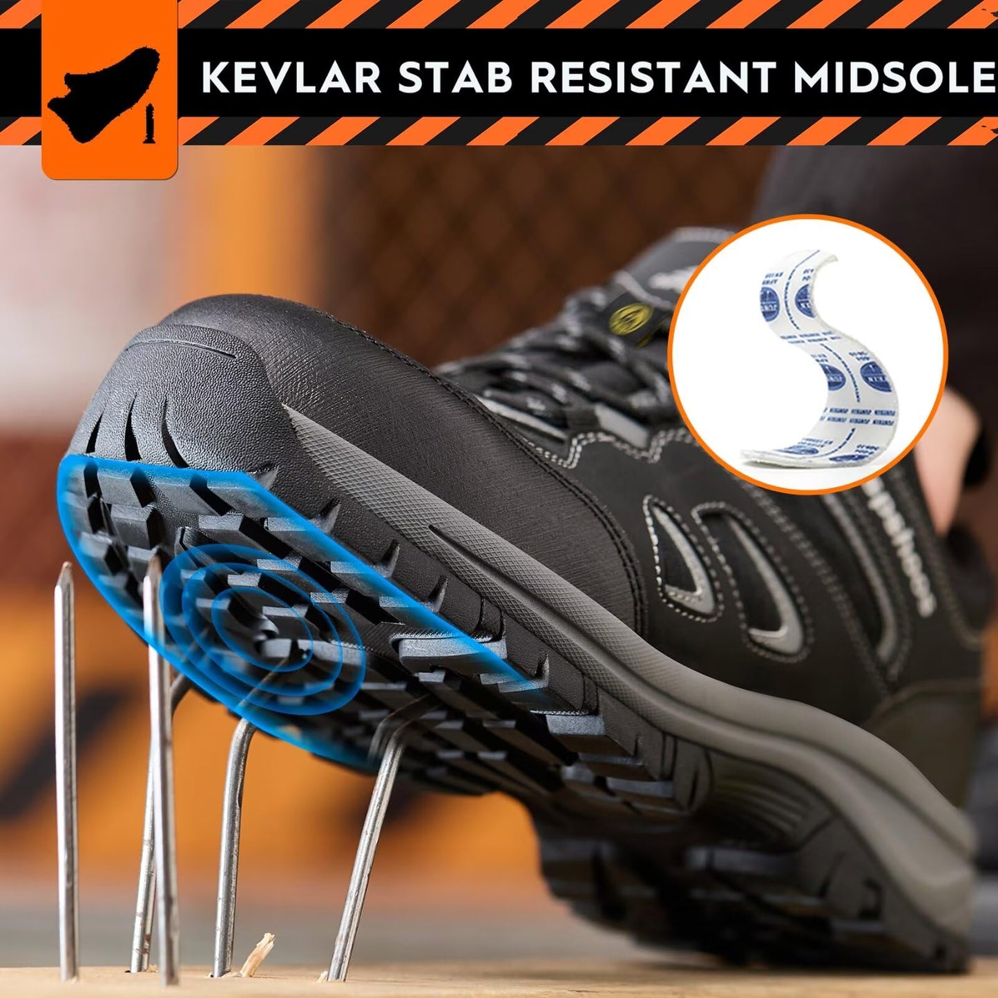 Zapatos de Seguridad para Hombre Mujer S1P ESD Zapatillas Trabajo Comodos Calzado de Seguridad Ligero con Punta de Acero
