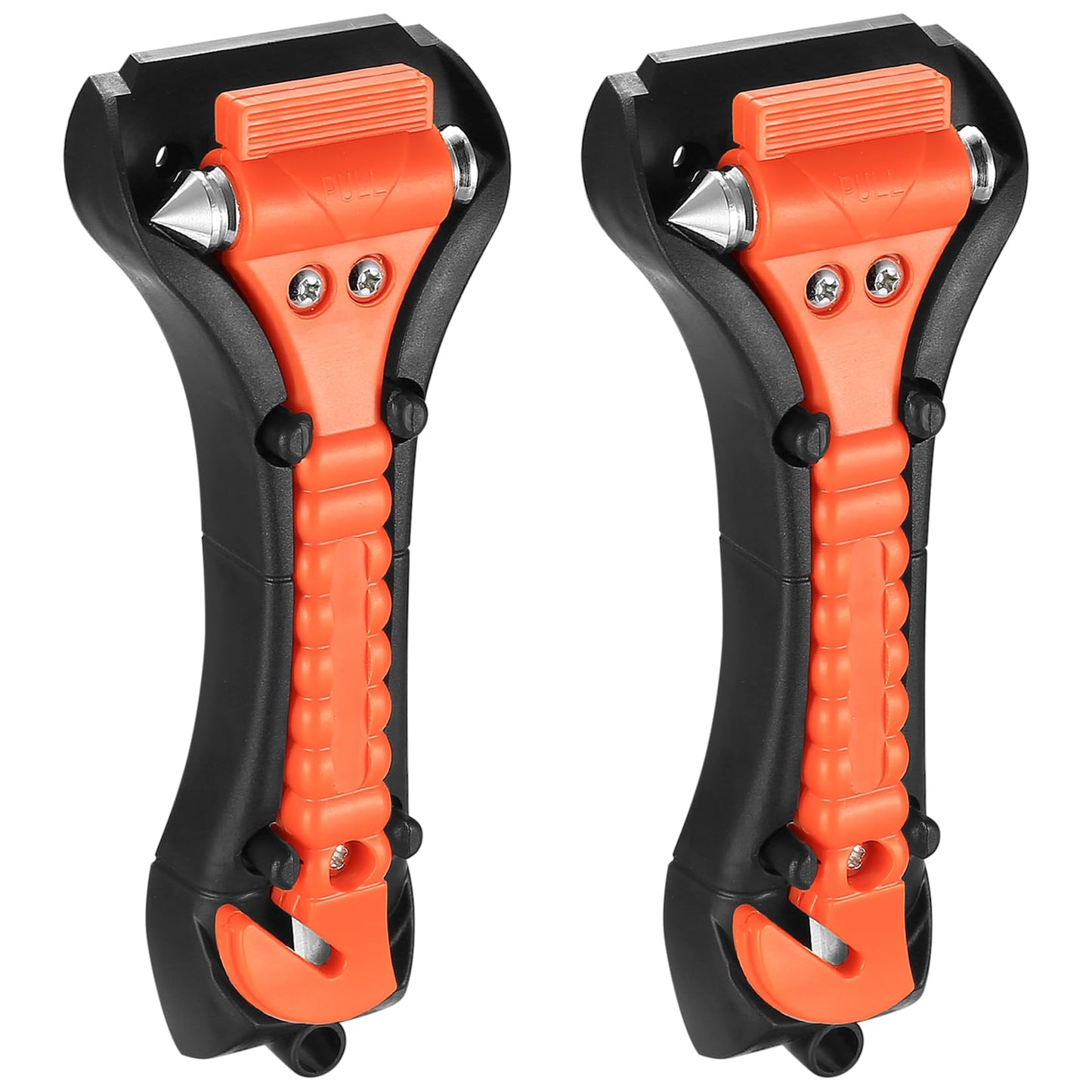 But Oswetf 2 Piezas Martillo de Emergencia para Coche, Incluye Cortacinturones de Seguridad y Rompeventanas, Ideal para Automóviles, Autobuses y Camiones, Accesorios de Coche (Rojo)