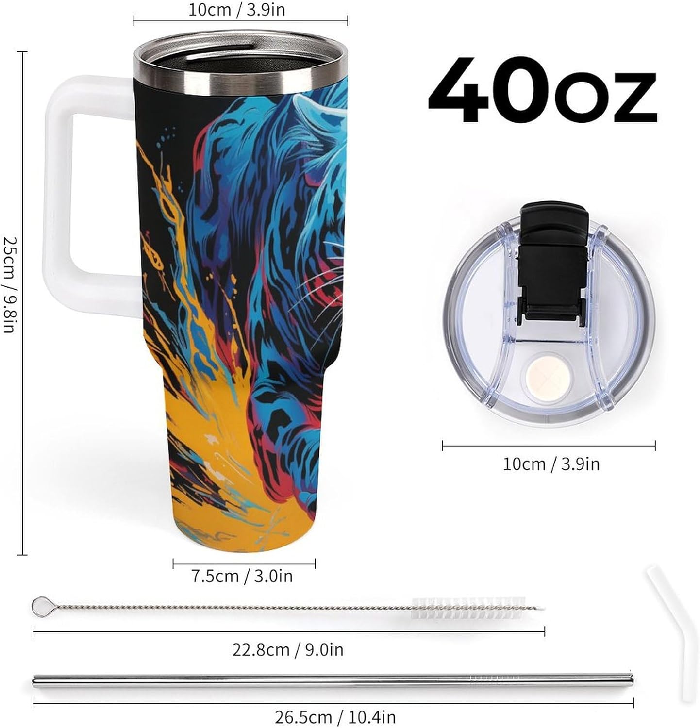 Gattino Termo De Café Para Llevar - Diseño Aislante Con Tapadera A Prueba De Fugas - Ideal Para Mantener Bebidas Calientes 40oz