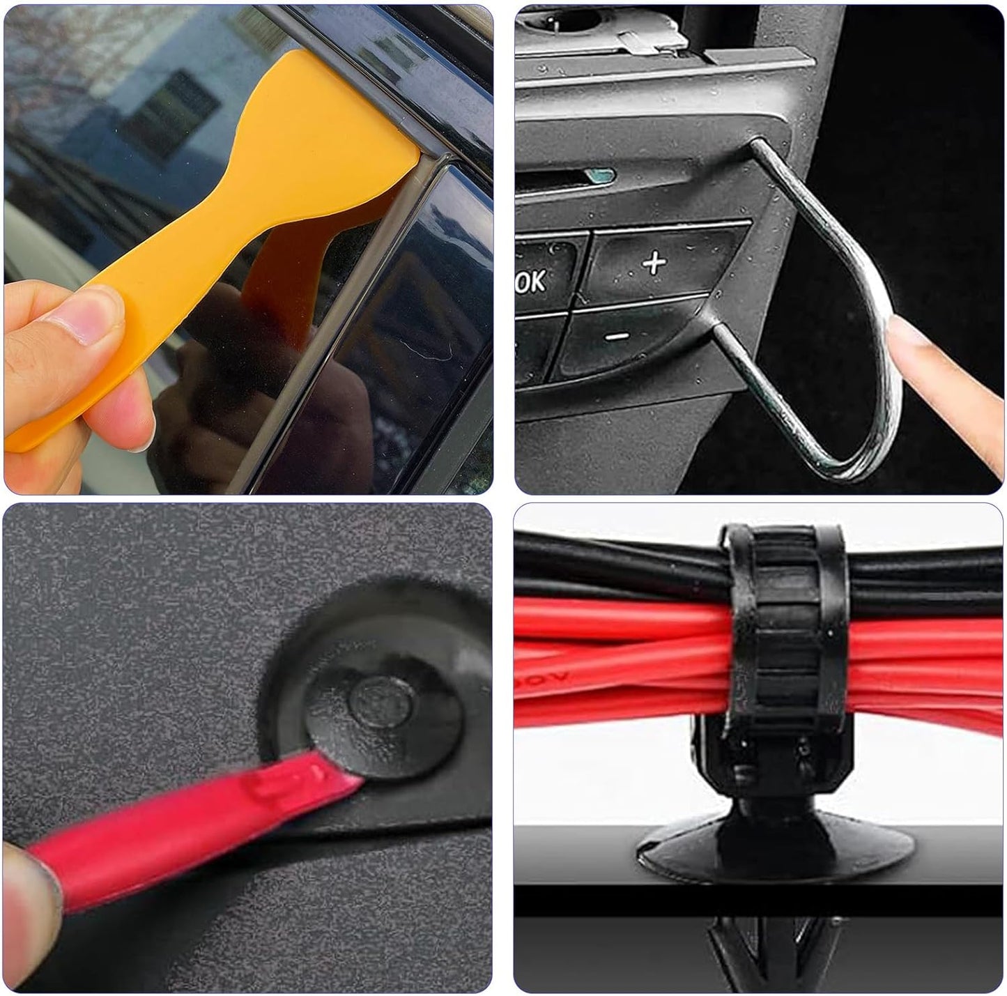 TEGOVE 352 Piezas Herramientas Kit Desmontar Coche,Herramientas Desmontaje Coche,Herramientas de Palanca para Automóviles para Herramientas Desmontar Interiores Coche Radio Audio
