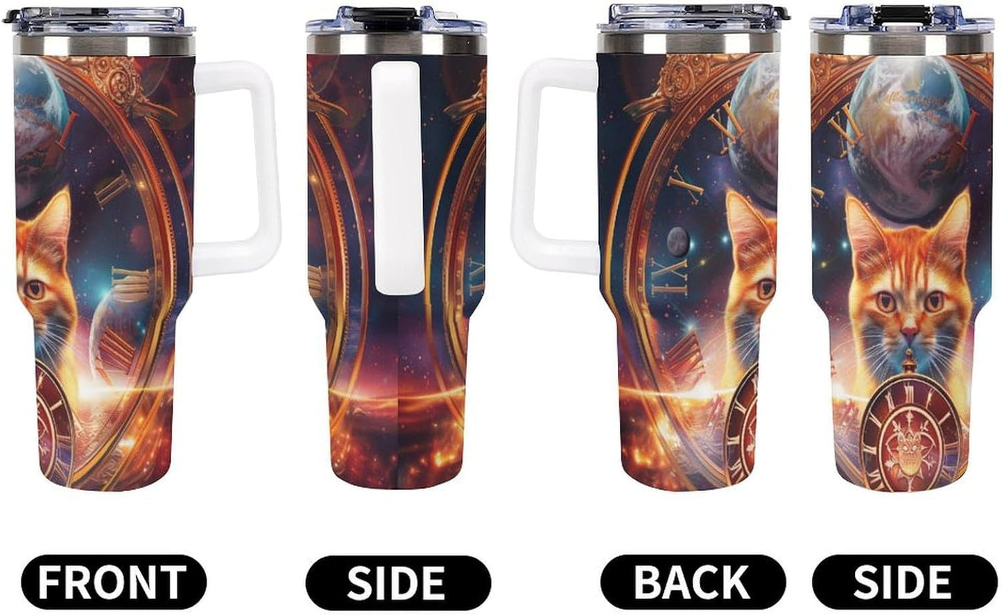 Gattino Termo De Café Para Llevar - Diseño Aislante Con Tapadera A Prueba De Fugas - Ideal Para Mantener Bebidas Calientes 40oz
