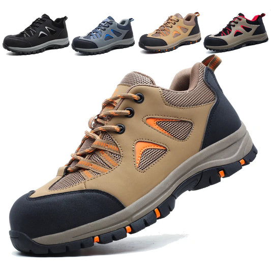 ISOOUS Zapatos de Seguridad Hombre Mujer Ligero Zapatos de Trabajo Punta de Acero Transpirable Calzado de Seguridad