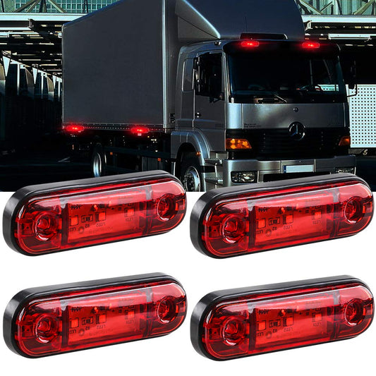yifengshun 4 uds luz indicadora de marcador lateral LED luces de posición laterales traseras delanteras 12 V para camión Camper Van Camión RV luces de marcador（Ámbar）