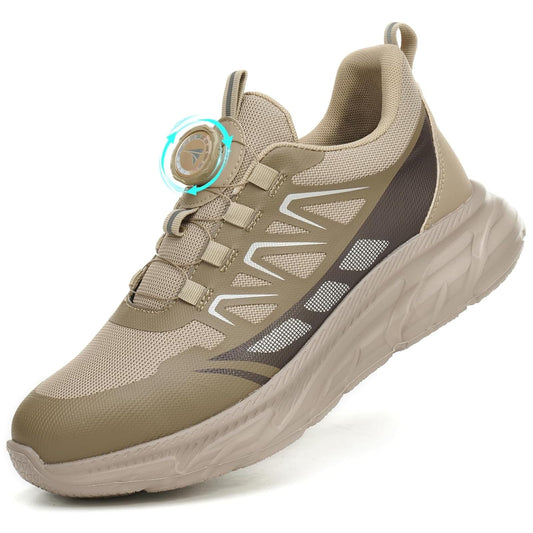 BAXIWUY Zapato Seguridad Hombre Mujer Calzado de Trabajo Ligeros Comodo Zapatillas de Seguridad con Punteras de Acero Transpirable Antideslizante Zapatillas Trabajo