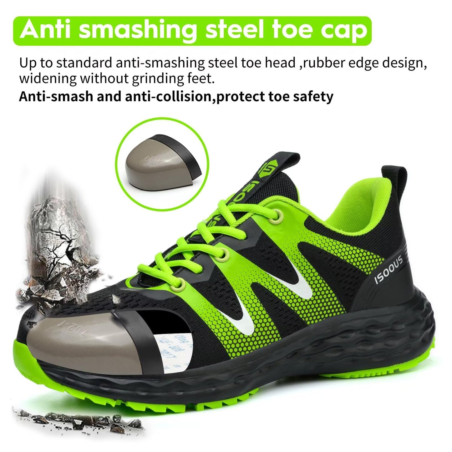 Zapatos de Seguridad para Hombre Mujer Ligero Zapatillas Trabajo Comodo Calzado de Seguridad con Punta de Acero Antideslizantes