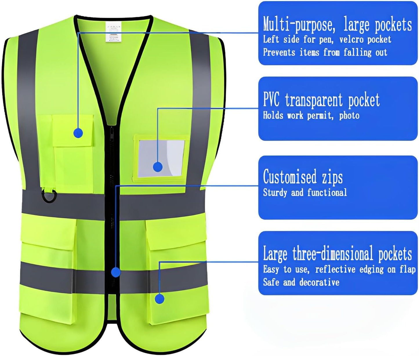 WTZWYFWJ 2 en 1 Kit Triangulos Coche Homologados y Chaleco Reflectante,Kit Emergencia Cochepara Emergencias y Averías,Plegable Triangulos Homologados y Chaleco Reflectante para Emergencias y Averías