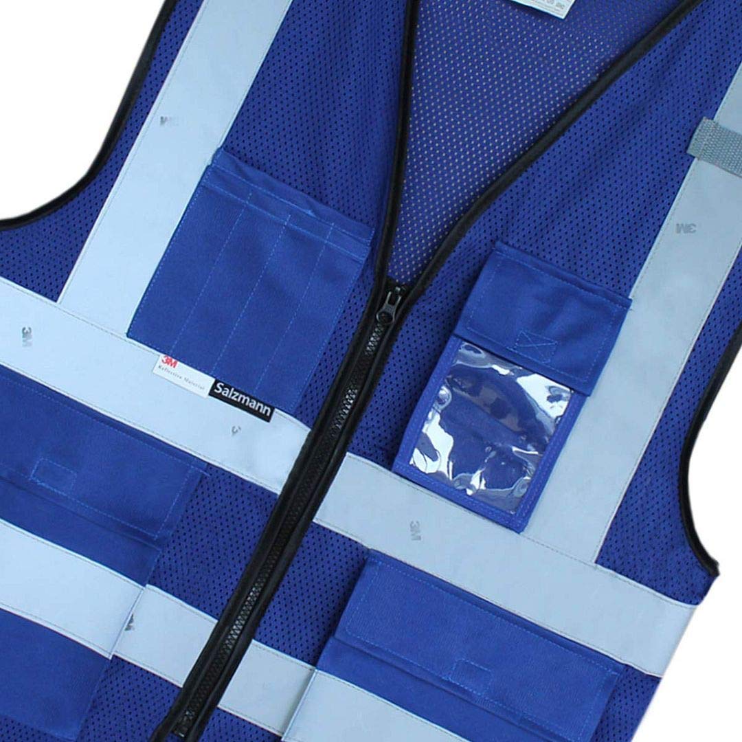 Salzmann Chaleco de Seguridad - Chaleco de Trabajo Multibolsillos - Hecho con cinta reflectante 3M
