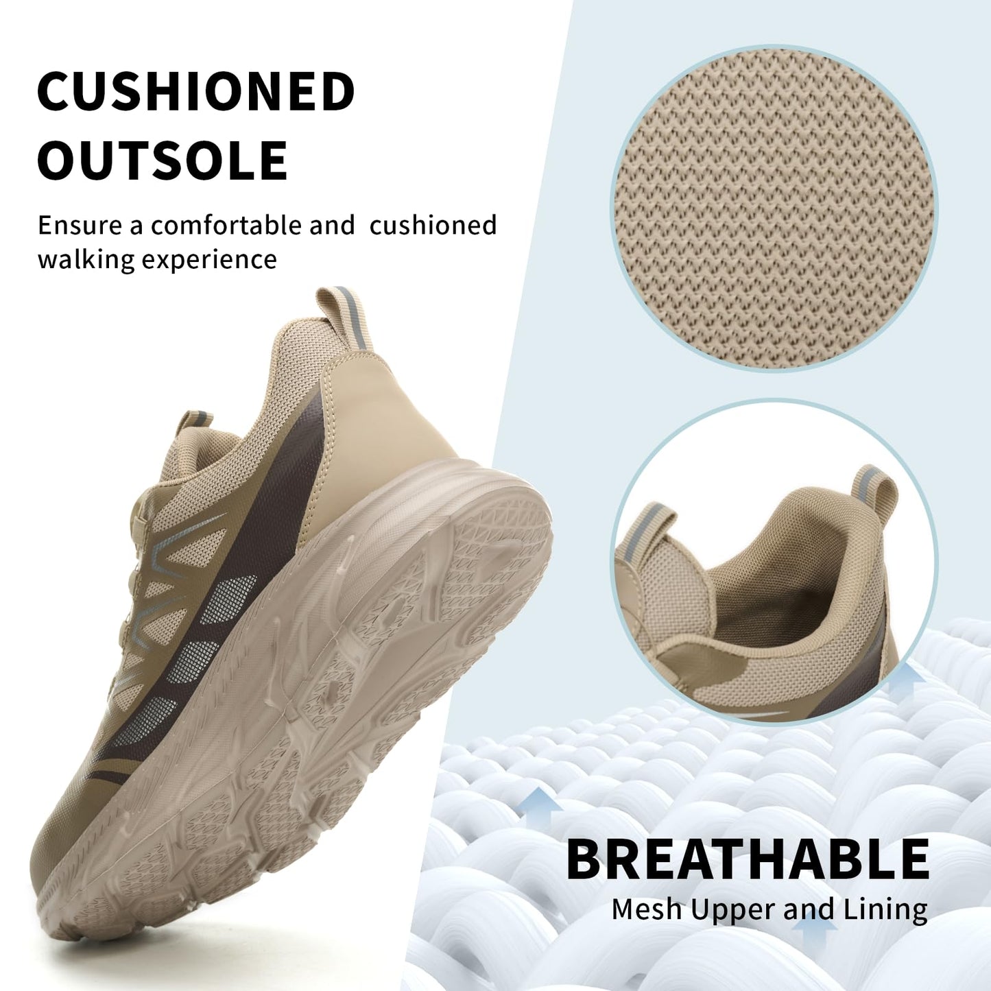 BAXIWUY Zapato Seguridad Hombre Mujer Calzado de Trabajo Ligeros Comodo Zapatillas de Seguridad con Punteras de Acero Transpirable Antideslizante Zapatillas Trabajo