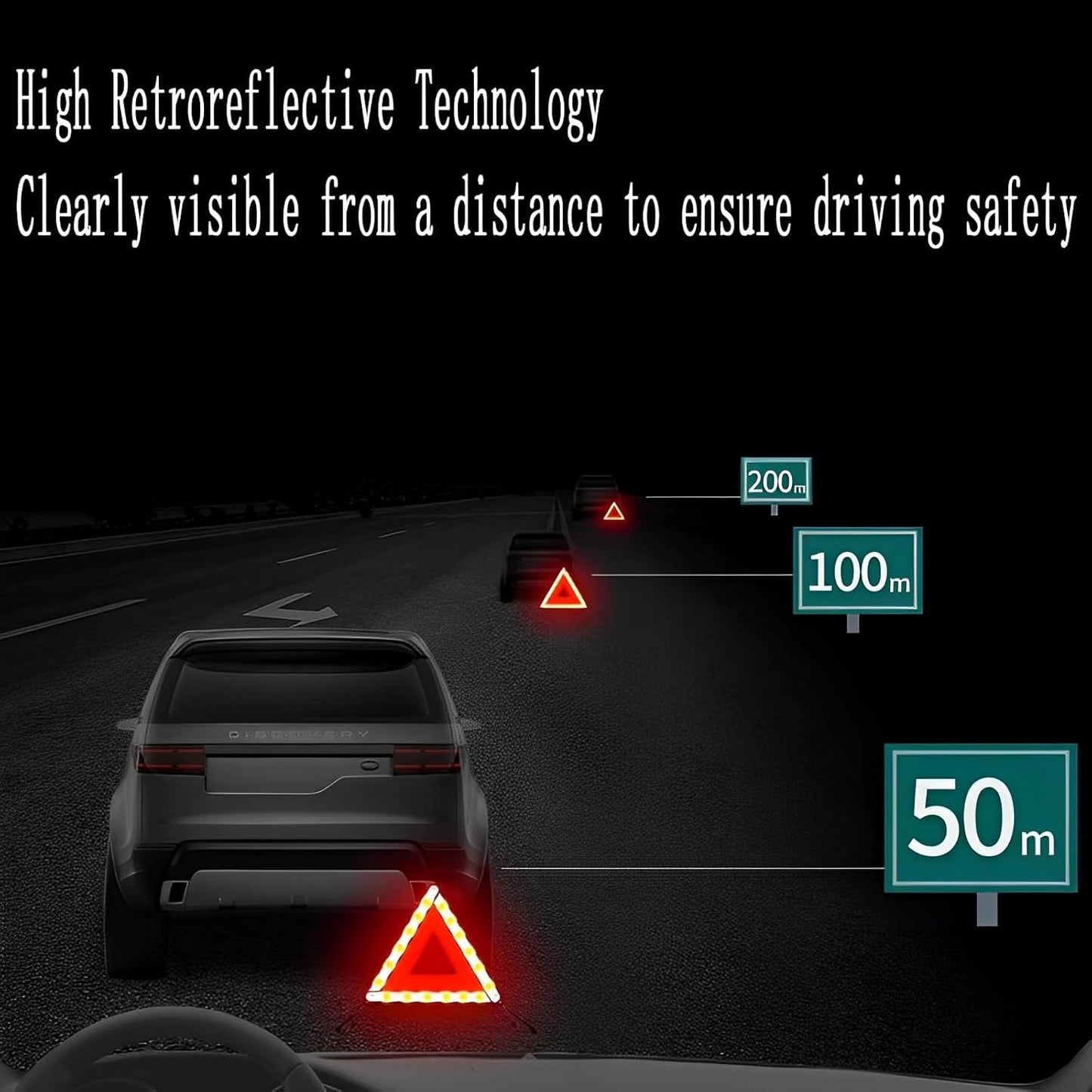 WTZWYFWJ 2 en 1 Kit Triangulos Coche Homologados y Chaleco Reflectante,Kit Emergencia Cochepara Emergencias y Averías,Plegable Triangulos Homologados y Chaleco Reflectante para Emergencias y Averías