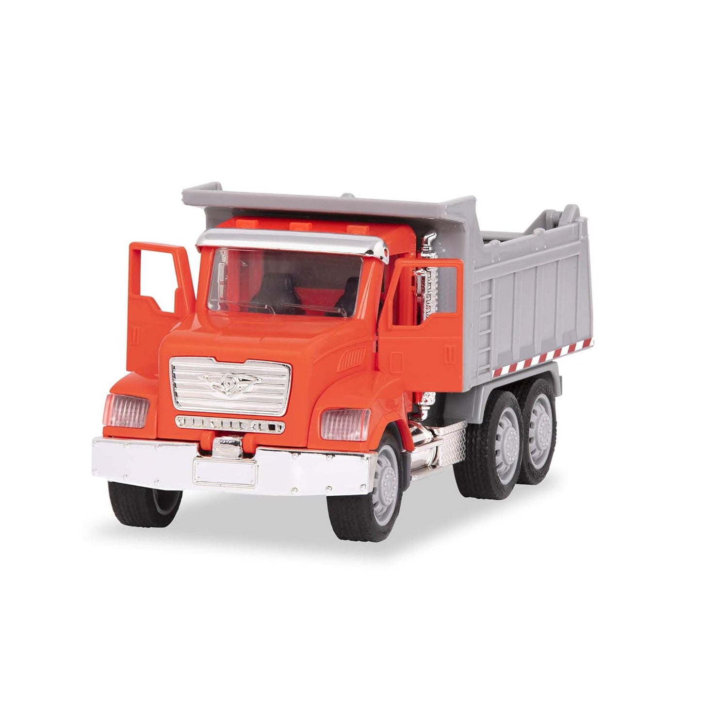 B. Driven by Battat – Camión volquete de Juguete para niños – Vehículo de construcción de Juguete – Luces y Sonidos – Piezas móviles – 3 años + – Micro Volqueta