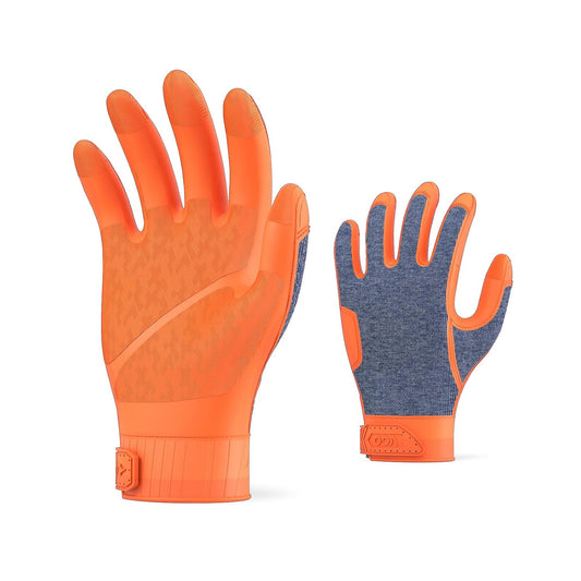 Vgo... Guantes de Trabajo Anti-Impacto TPE sin costuras, Guantes Hombres para Camioneros Carpintería Almacén Mecánico, 1 par