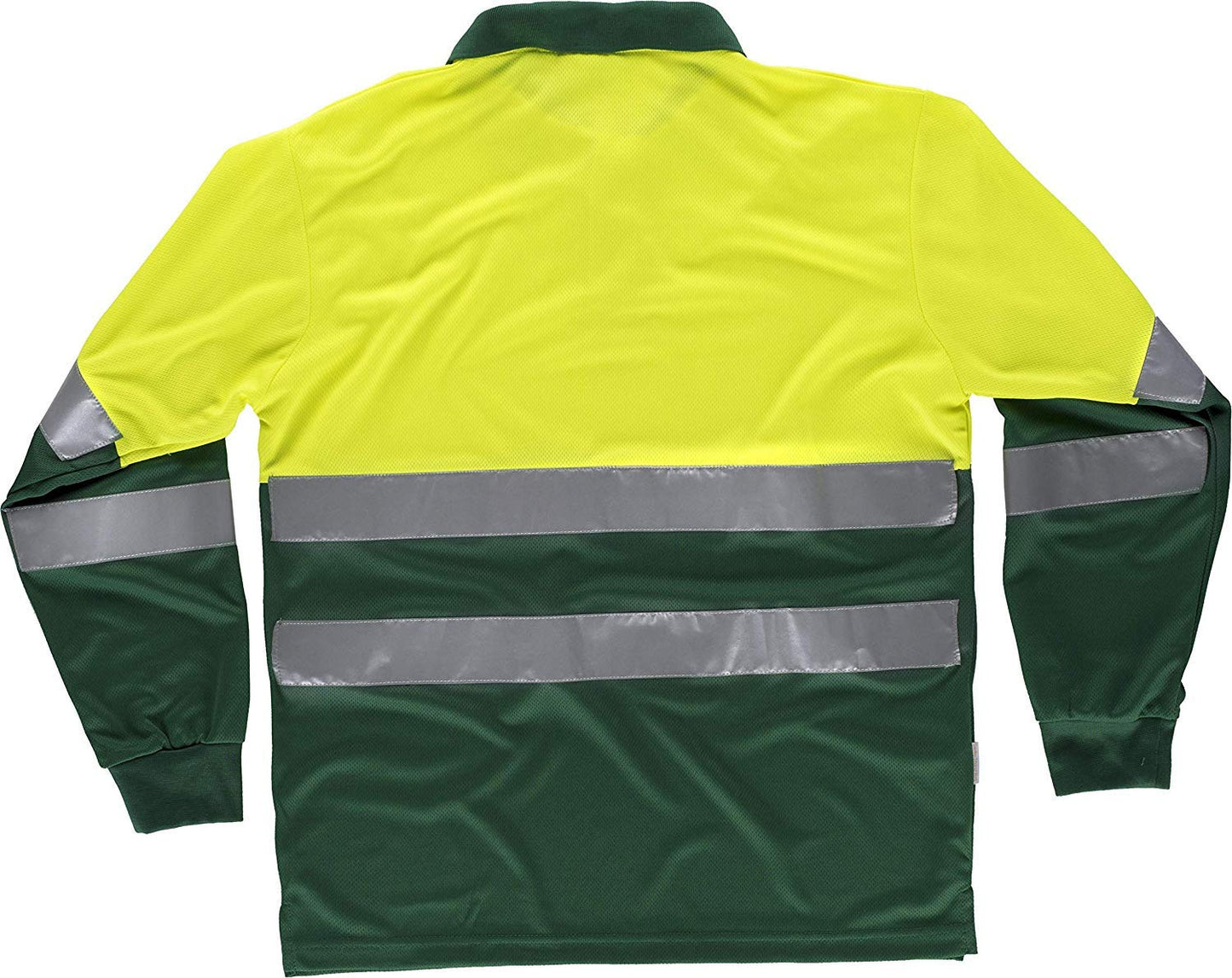 Work Team Polo Combinado Alta Visibilidad Manga Larga, Cintas Reflectantes Torso y Mangas. EN ISO 20471:2013 Hombre