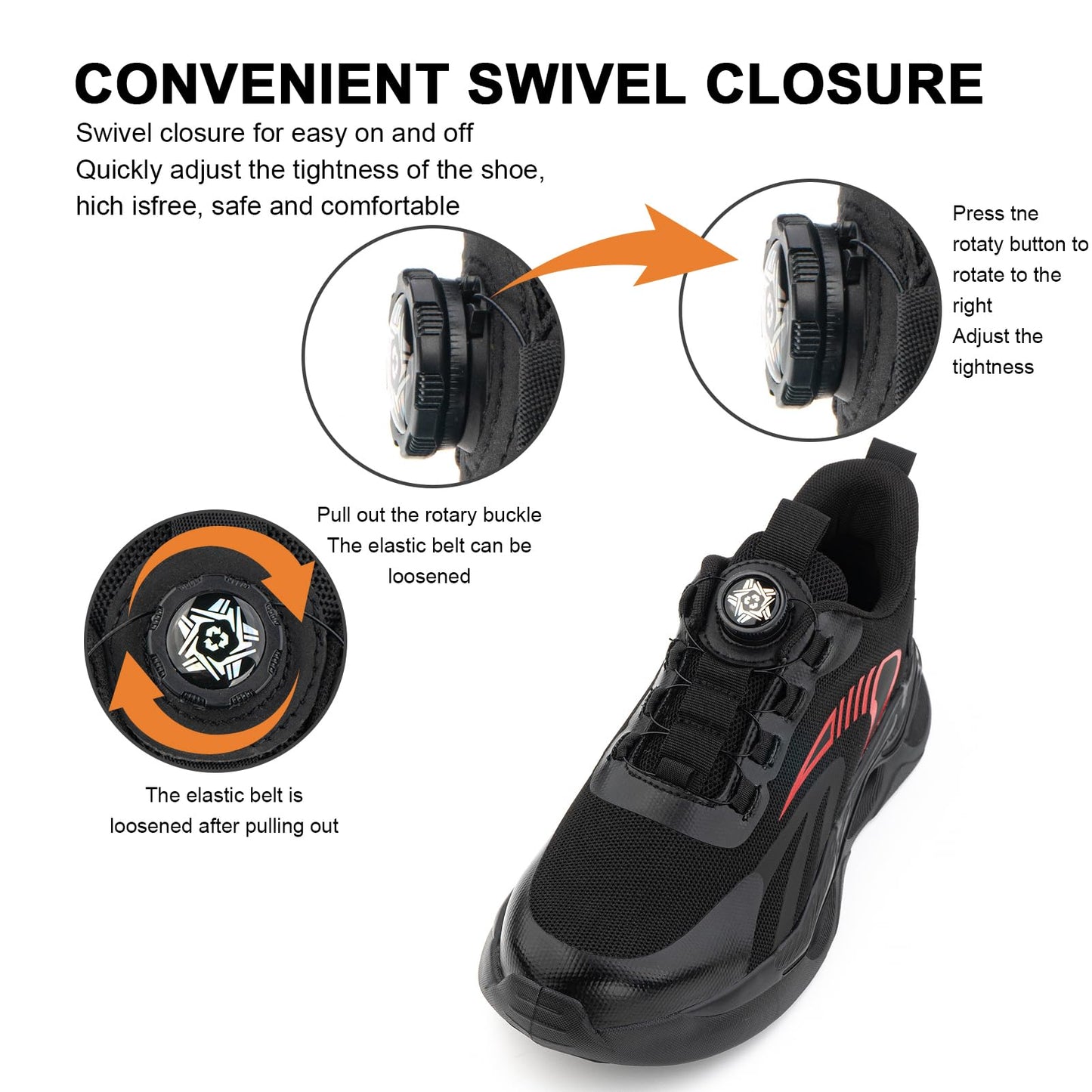 Loiston Zapatos de Seguridad para Hombre Zapatillas de Seguridad Calzado de Seguridad Mujer Puntera de Acero Zapatos de Trabajo Ligeras Deportivas para Hombre