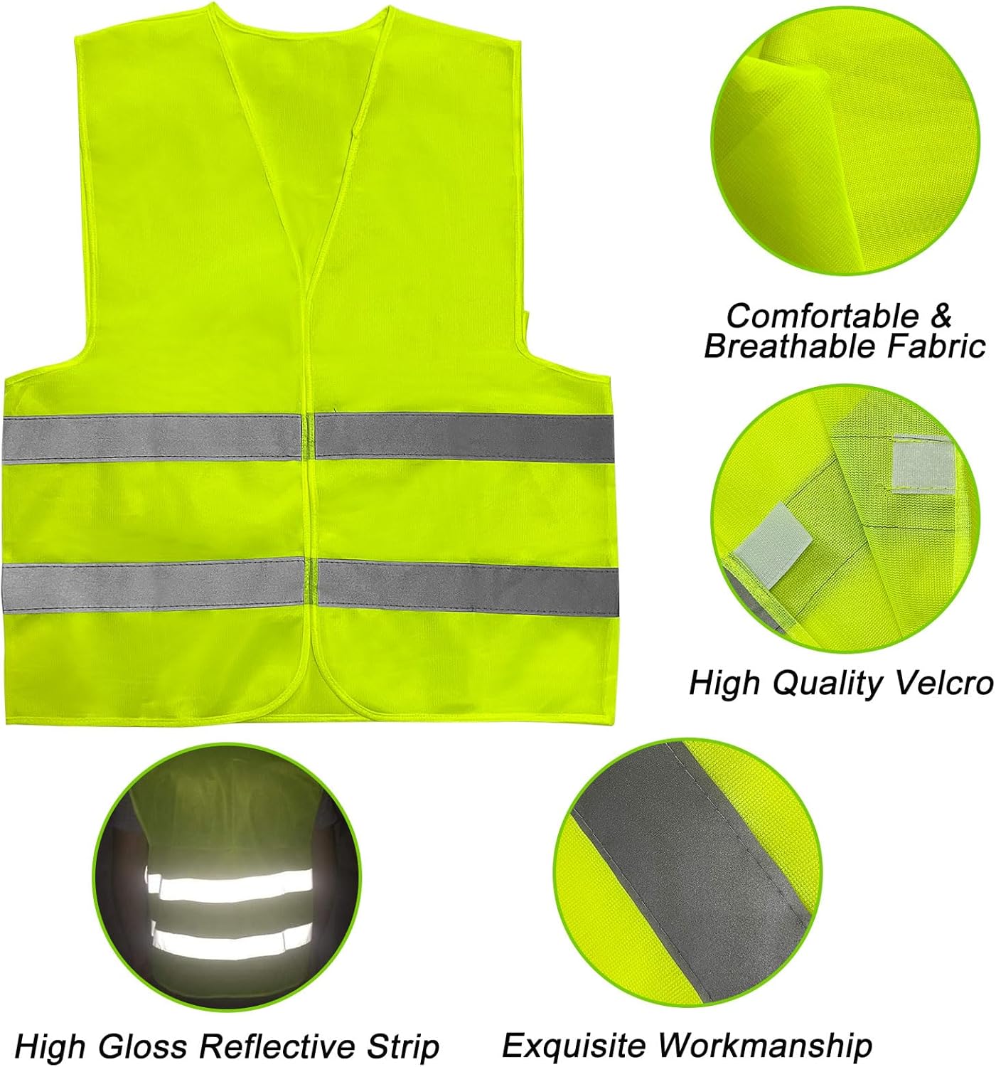 ZephyrCraft 2 en 1 Kit Triangulos Coche Homologados y Chaleco Reflectante, Kit Emergencia Cochepara Emergencias y Averías
