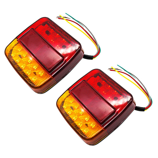 LemonBest Piloto trasero de la caravana, Camión remolque 12V Piloto trasero de LED 26 Luces traseras Piloto Trasero, Camión, Remolque, Camión, Van Caravan (Pack of 4X)