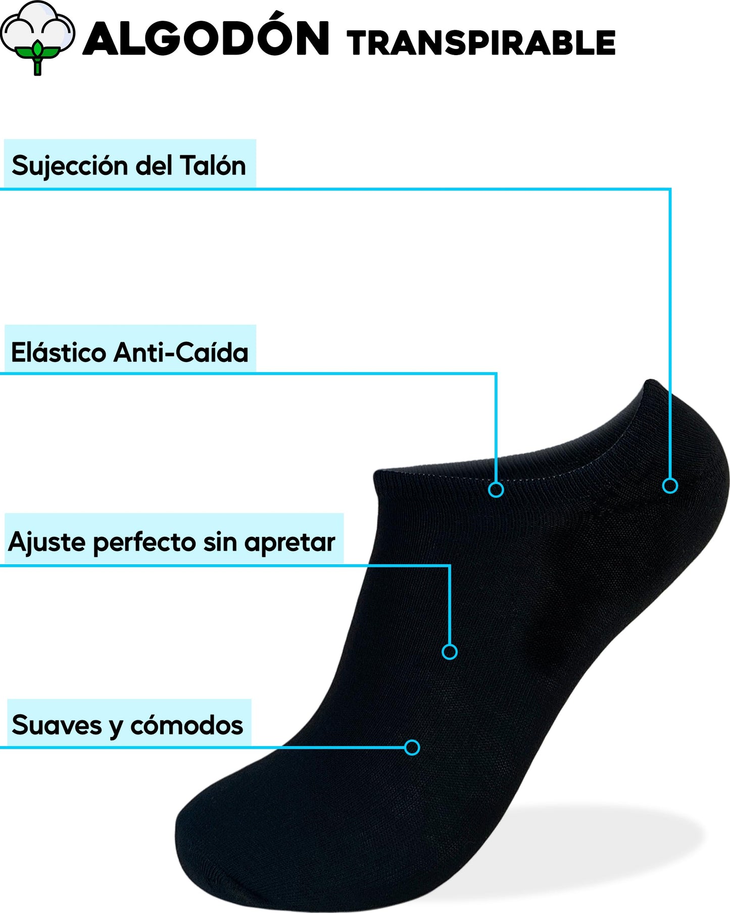topline 12 Pares Calcetines tobilleros hombre & Calcetines tobilleros mujer - Calcetines hombre cortos - Calcetines tobilleros surtidos - Calcetines Mujer tobilleros