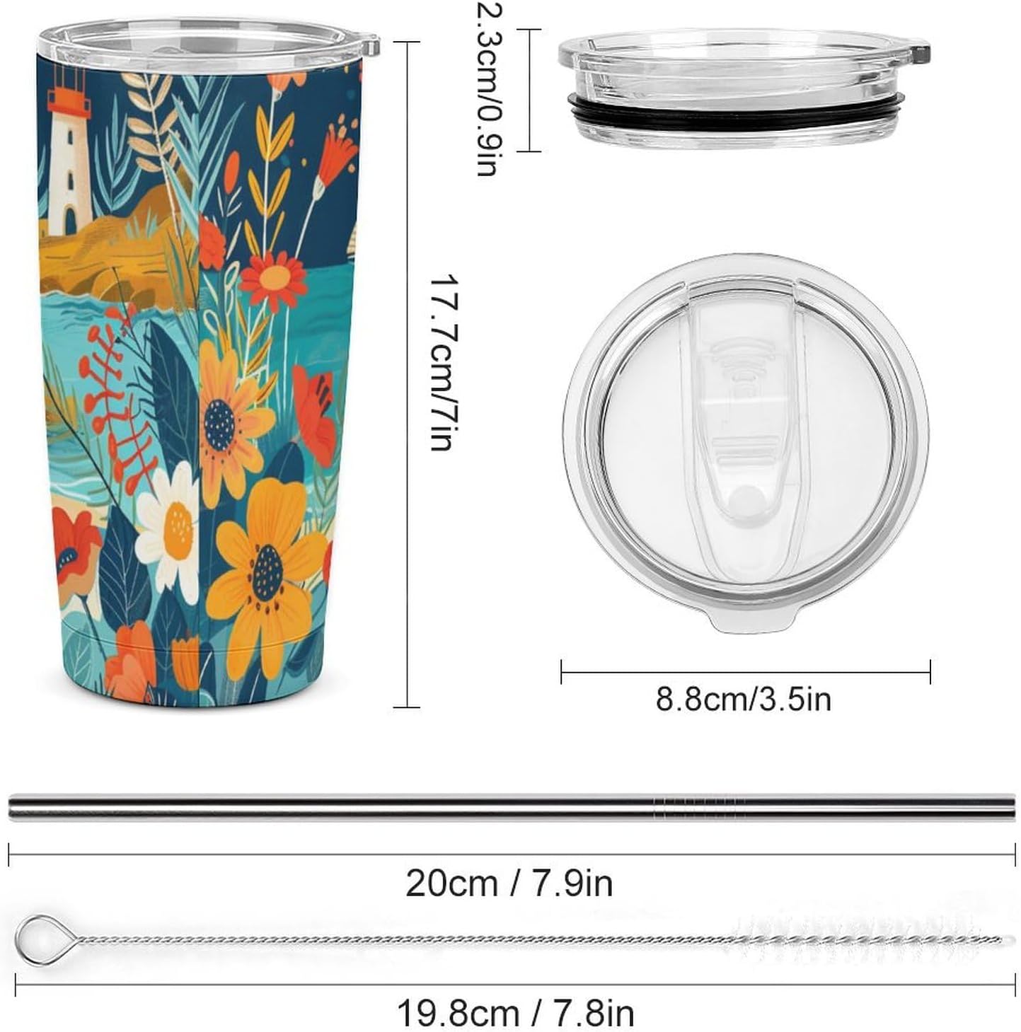 Camion grande Vaso Térmico Aislante - Ideal Para Café Y Bebidas Calientes - Termo Con Tapadera Segura Y Diseño Duradero 20oz