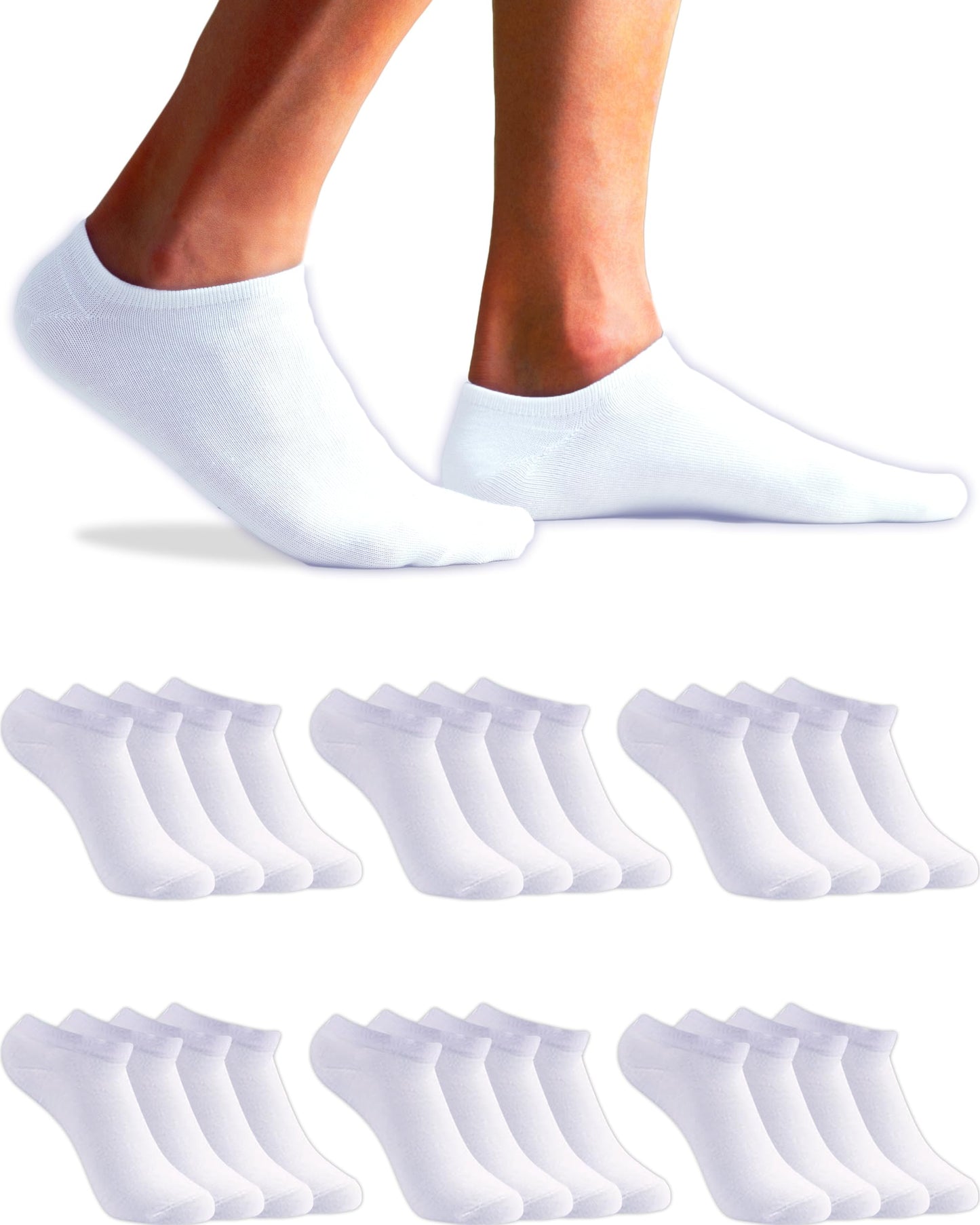 topline 12 Pares Calcetines tobilleros hombre & Calcetines tobilleros mujer - Calcetines hombre cortos - Calcetines tobilleros surtidos - Calcetines Mujer tobilleros
