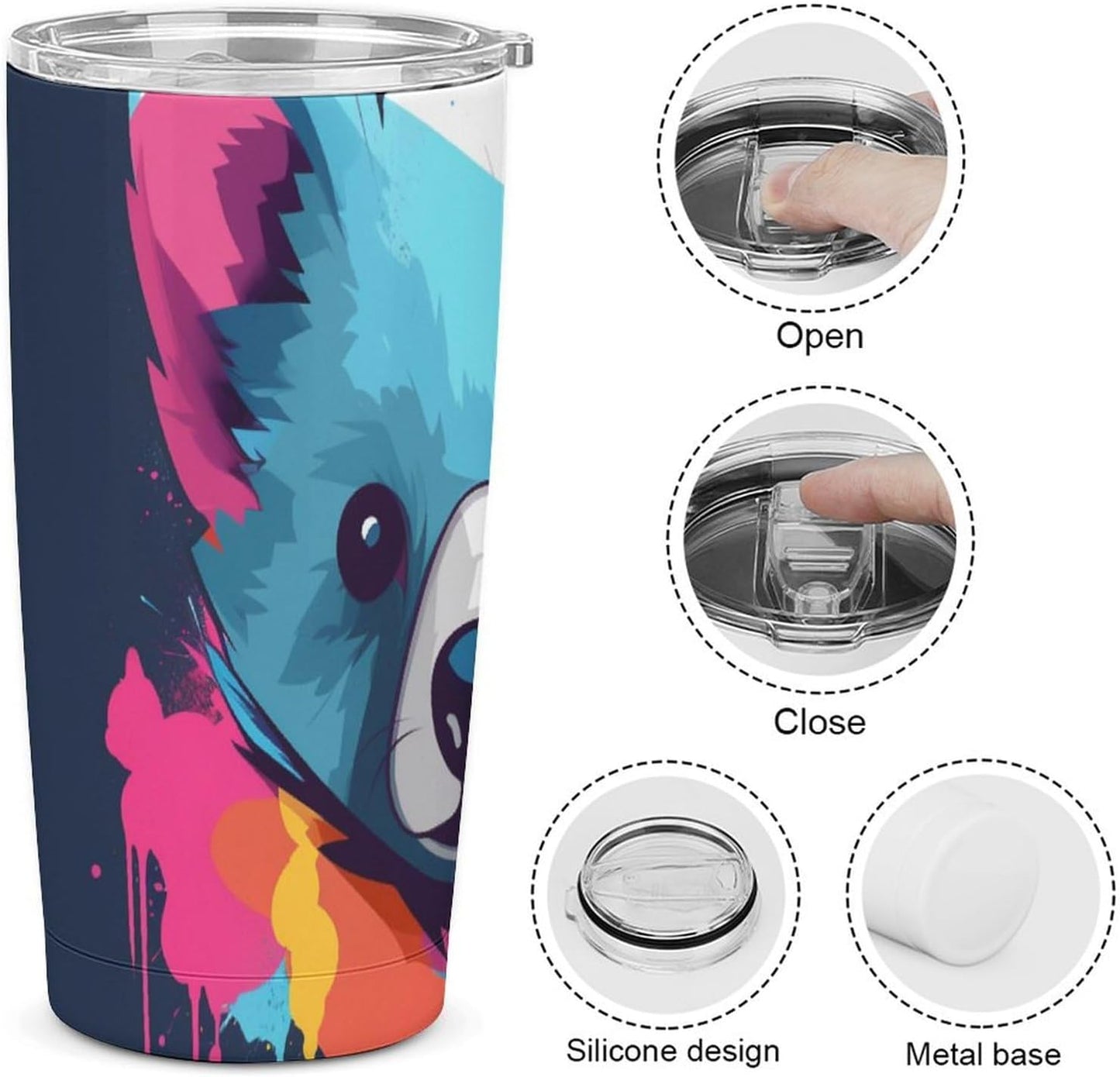 Camion grande Vaso Térmico Aislante - Ideal Para Café Y Bebidas Calientes - Termo Con Tapadera Segura Y Diseño Duradero 20oz