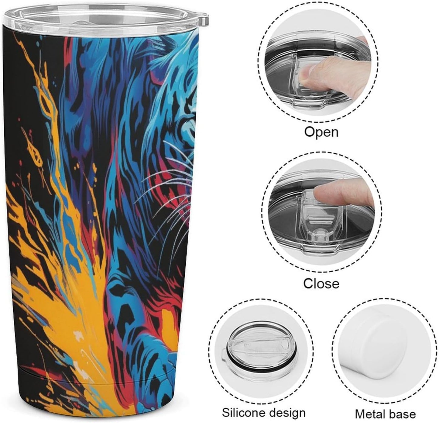 Camion grande Vaso Térmico Aislante - Ideal Para Café Y Bebidas Calientes - Termo Con Tapadera Segura Y Diseño Duradero 20oz