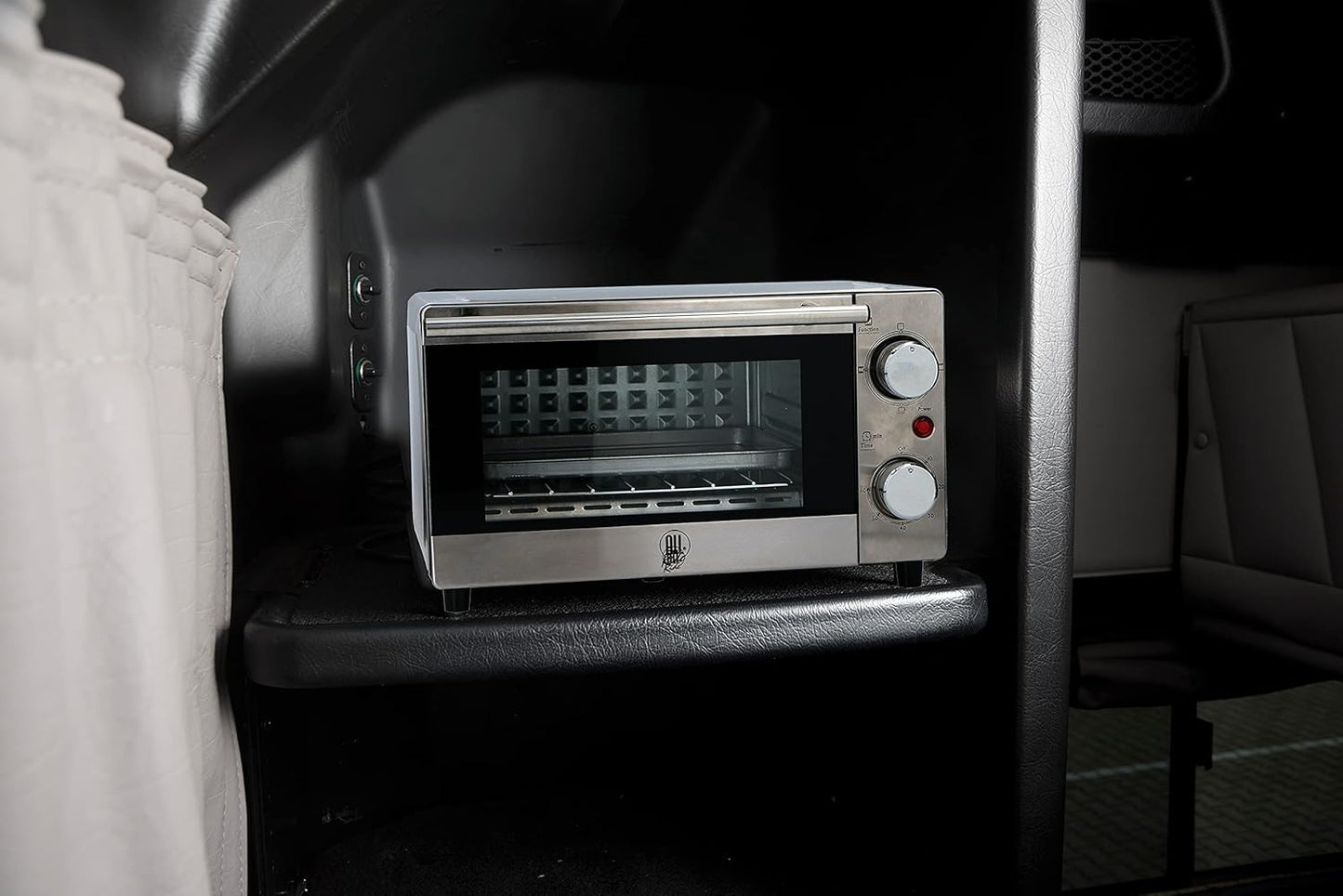 All Ride Horno - Horno de 24 v Camion - Mini Horno para Viajes en Camión o Caravana - 300 Vatios - 9 Litros - Acero Inoxidable