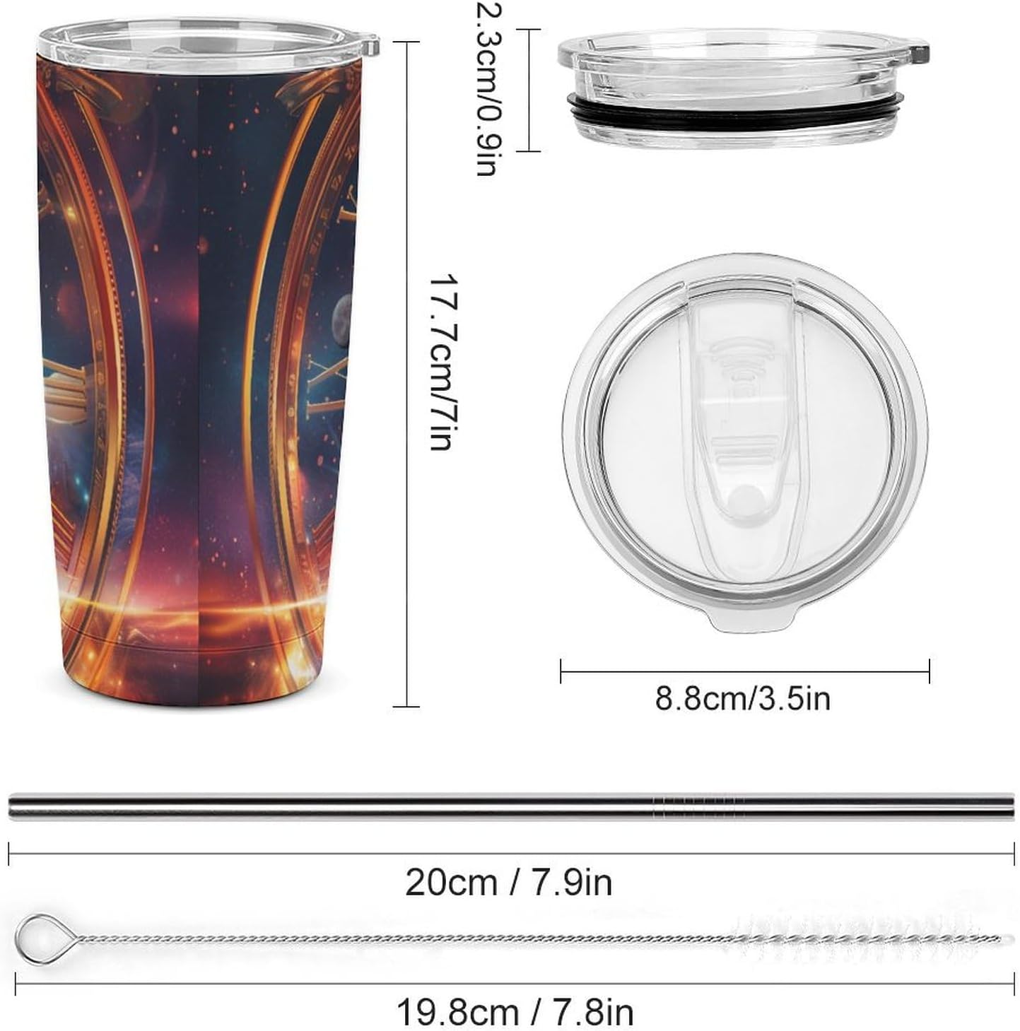 Camion grande Vaso Térmico Aislante - Ideal Para Café Y Bebidas Calientes - Termo Con Tapadera Segura Y Diseño Duradero 20oz