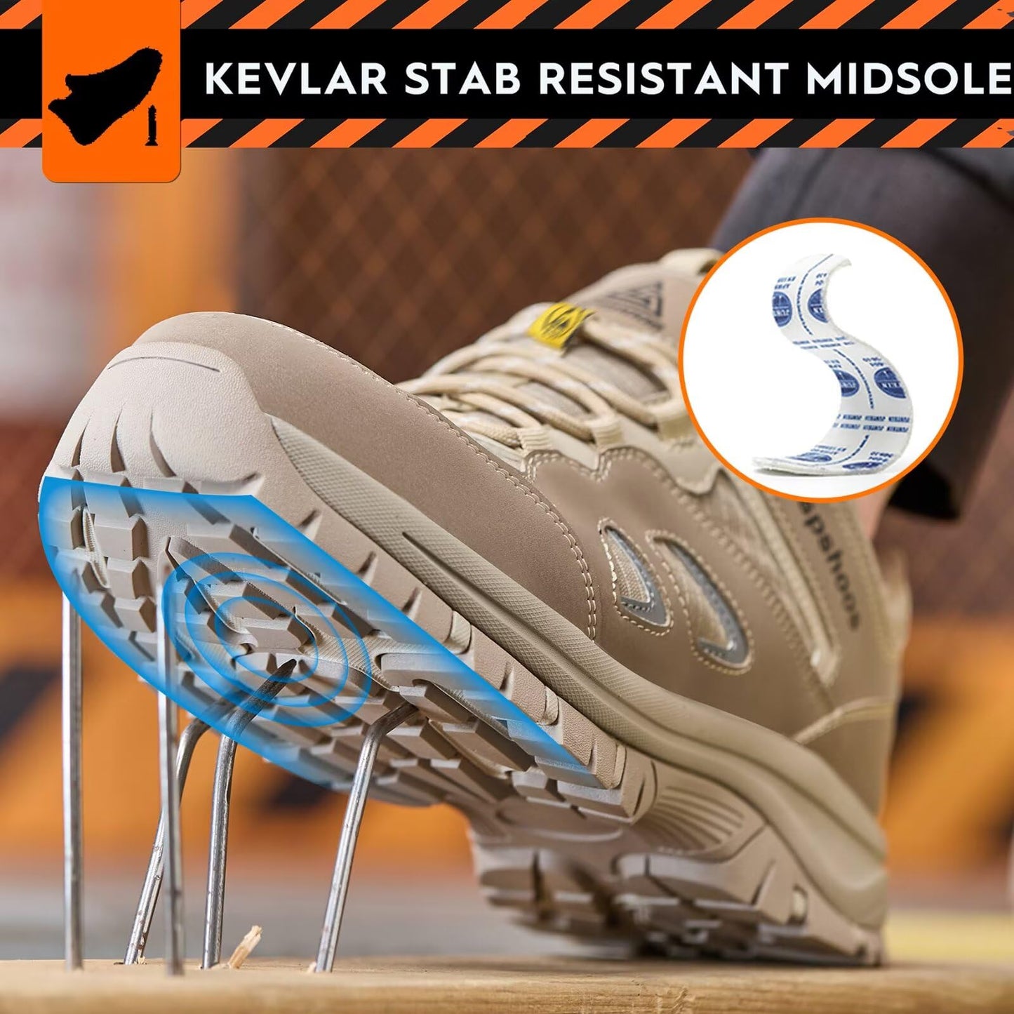 Zapatos de Seguridad para Hombre Mujer S1P ESD Zapatillas Trabajo Comodos Calzado de Seguridad Ligero con Punta de Acero