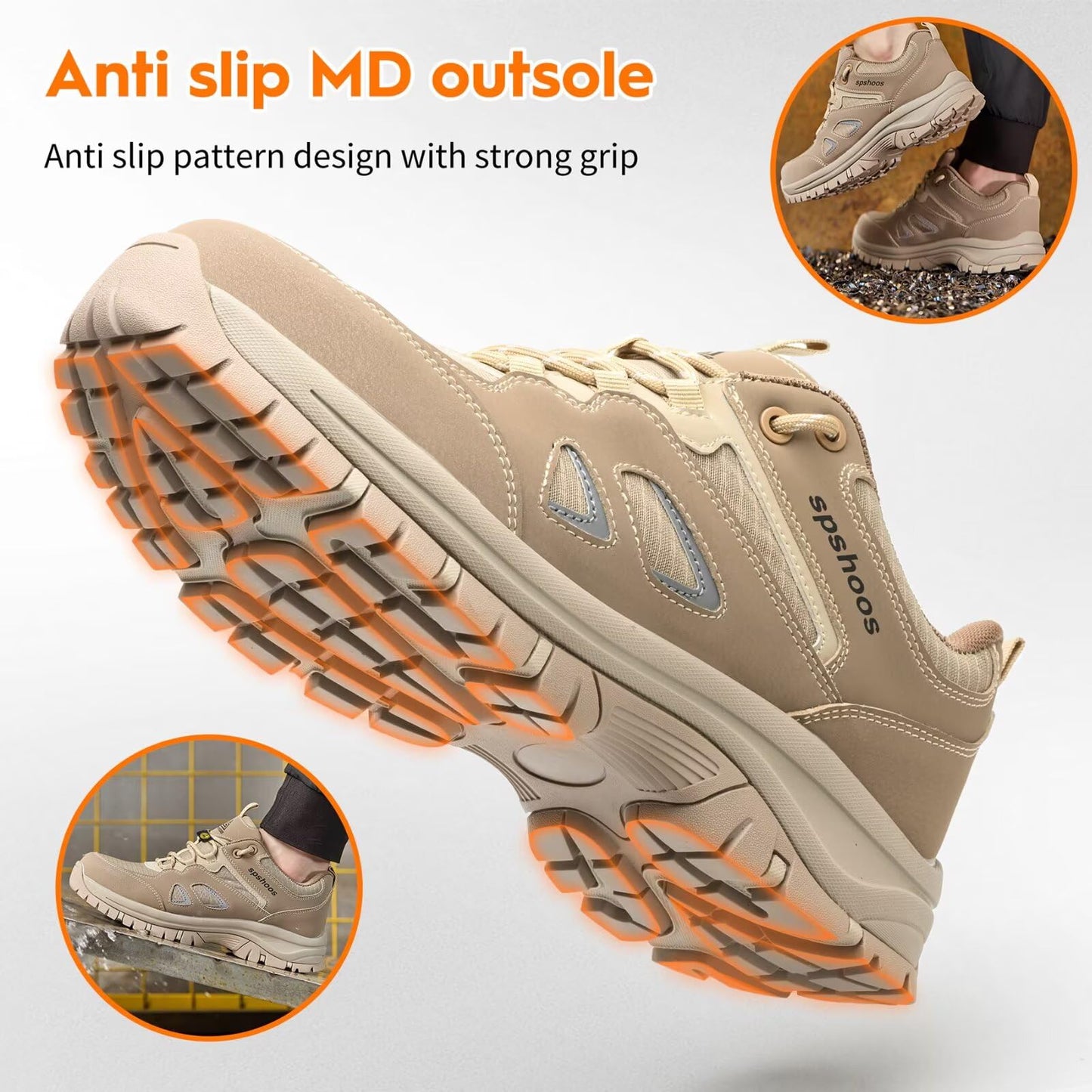 Zapatos de Seguridad para Hombre Mujer S1P ESD Zapatillas Trabajo Comodos Calzado de Seguridad Ligero con Punta de Acero