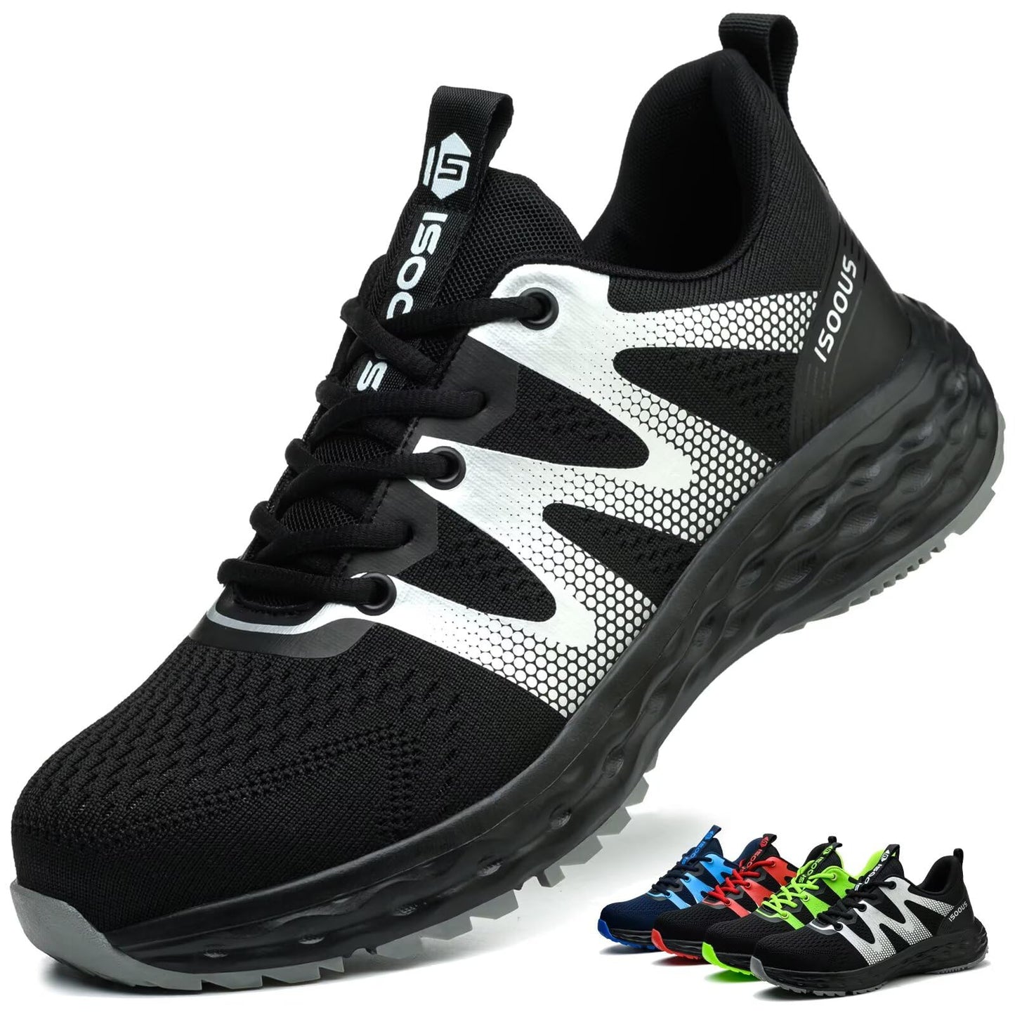 Zapatos de Seguridad para Hombre Mujer Ligero Zapatillas Trabajo Comodo Calzado de Seguridad con Punta de Acero Antideslizantes