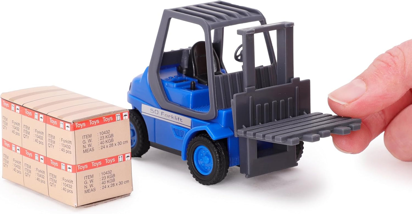 Toyland® - Juego de vehículos Load and Go - Camión de Carga Scania con Carretilla elevadora y Paleta - Juguetes para vehículos de Transporte - Juguetes para niños (Rojo)
