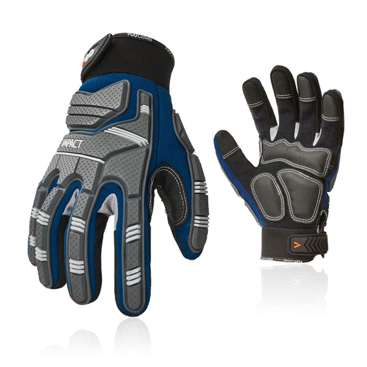 Vgo... Guantes de Trabajo Pesado Hombre Touchscreen para Carpintería Almacén Camionero, Guantes Antivibración Multiusos, 1 par