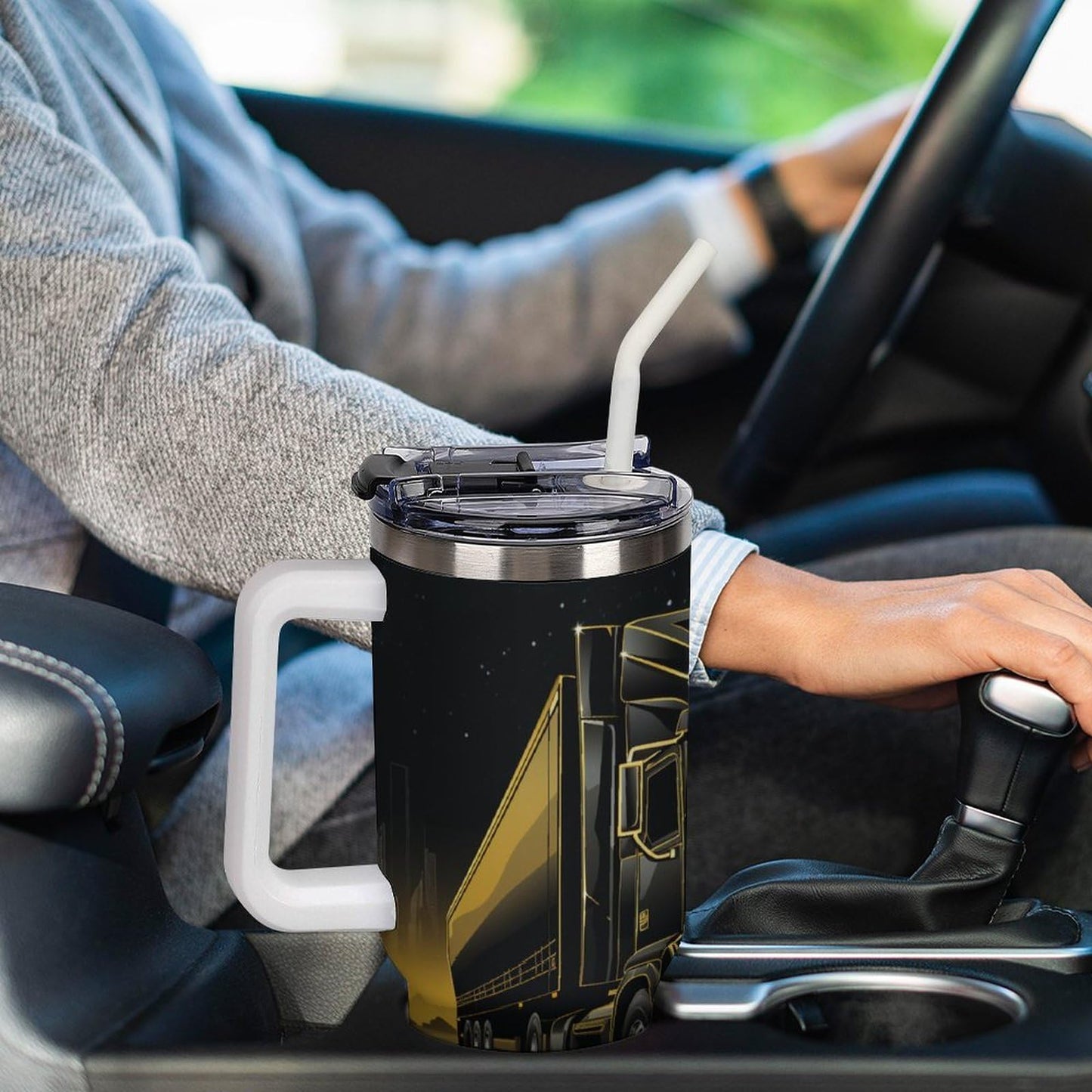 Gattino Termo De Café Para Llevar - Diseño Aislante Con Tapadera A Prueba De Fugas - Ideal Para Mantener Bebidas Calientes 40oz