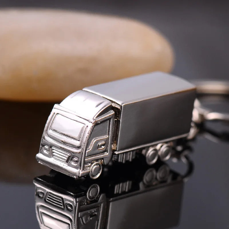 Mini Creative Metal Truck Key Ring Lorry Car Keyfob Keychain Gift Lovely Keyring For Women Men llaveros Gifts Fashion  Classic