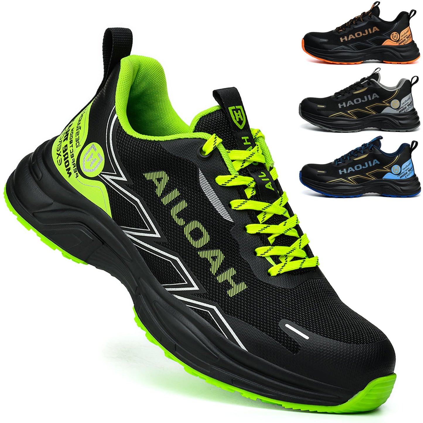 UOQC Zapatos de Seguridad Zapatillas Laborales Transpirables Calzado de Trabajo para Hombre Mujer Antideslizante con Punta de Acero Ligero y Cómodas Resistentes a Impactos