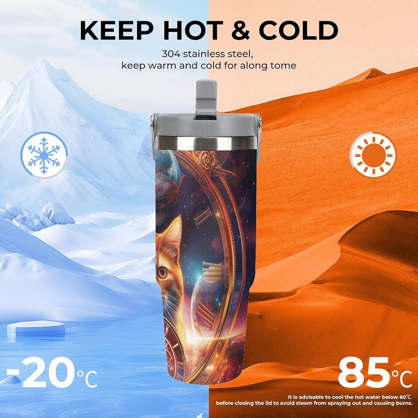 Camion grande Termo Para Café Con Tapadera Aislante - Ideal Para Llevar Y Mantener La TempeRattoura - Taza Termica Durable 30oz