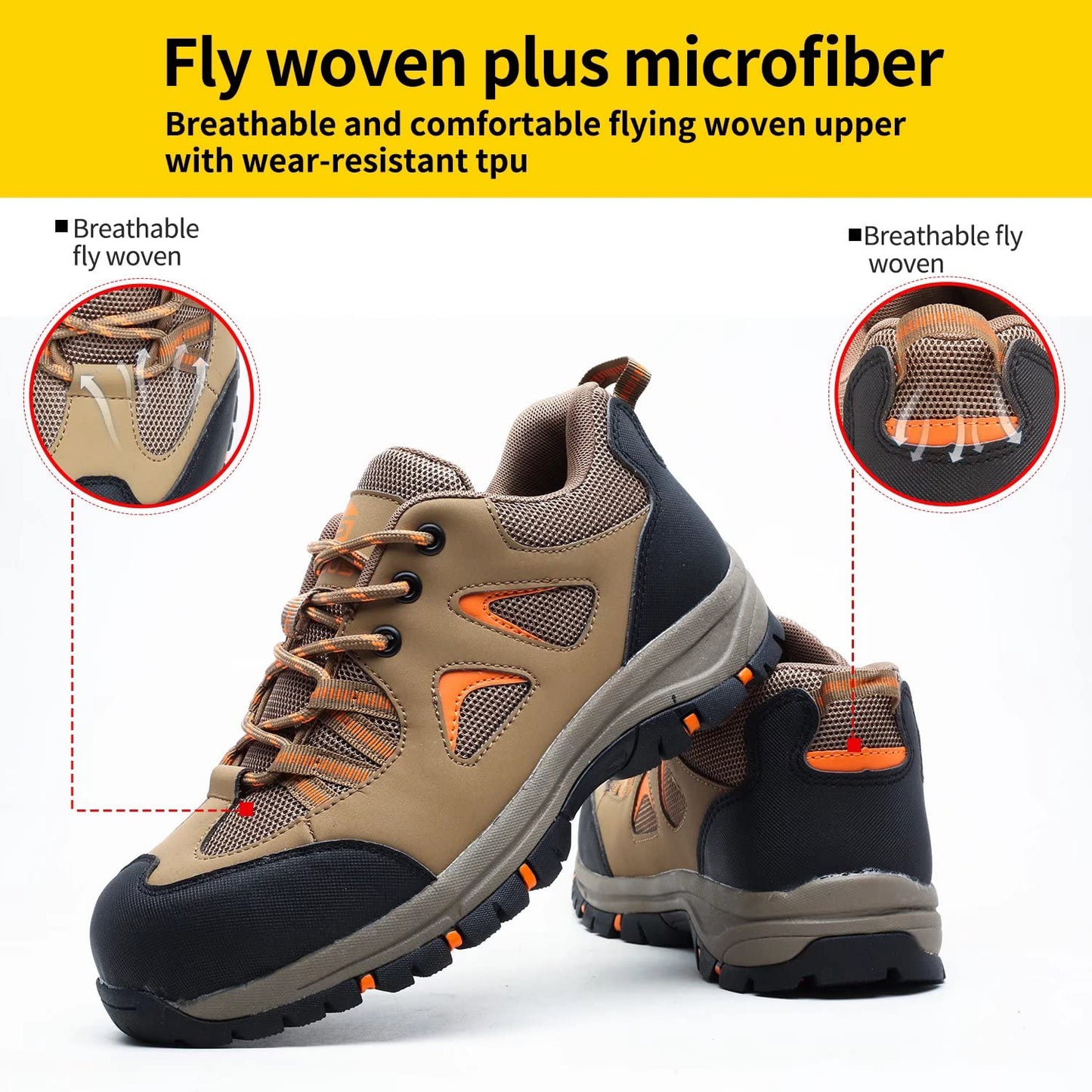 ISOOUS Zapatos de Seguridad Hombre Mujer Ligero Zapatos de Trabajo Punta de Acero Transpirable Calzado de Seguridad